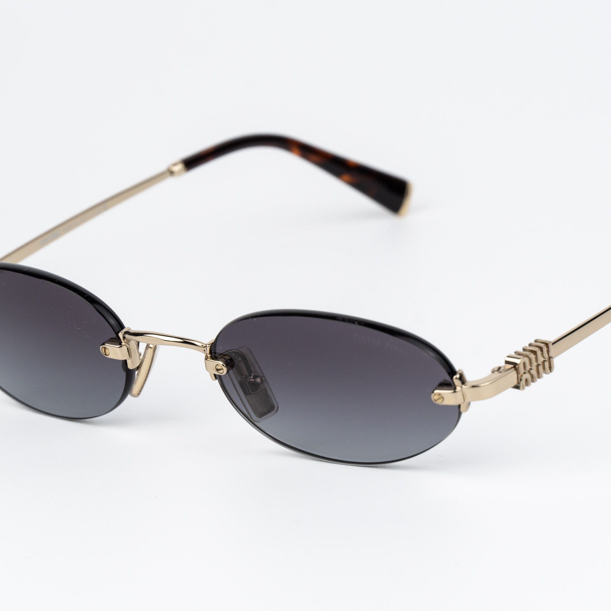 Miu Miu Miu Miu Women Sunglasses Oval MUA54S ZVN5D1 NEW AUTHENTIC Size ONE SIZE - 6 Thumbnail