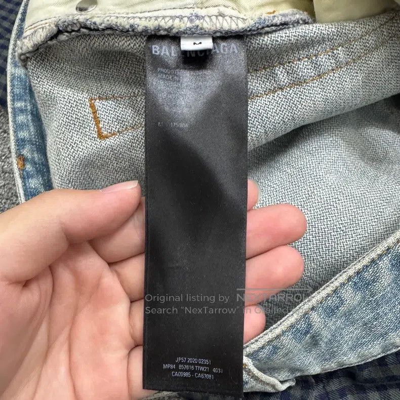 Balenciaga Balenciaga size M Shirt Decorated Patchwork Denim Pants Size US 27 - 3 Thumbnail