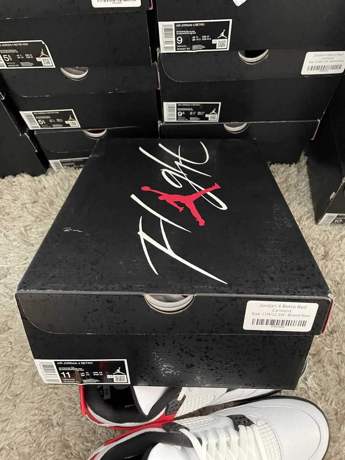 Jordan Brand Jordan 4 Red Cement Size US 11 / EU 44 - 10 Thumbnail