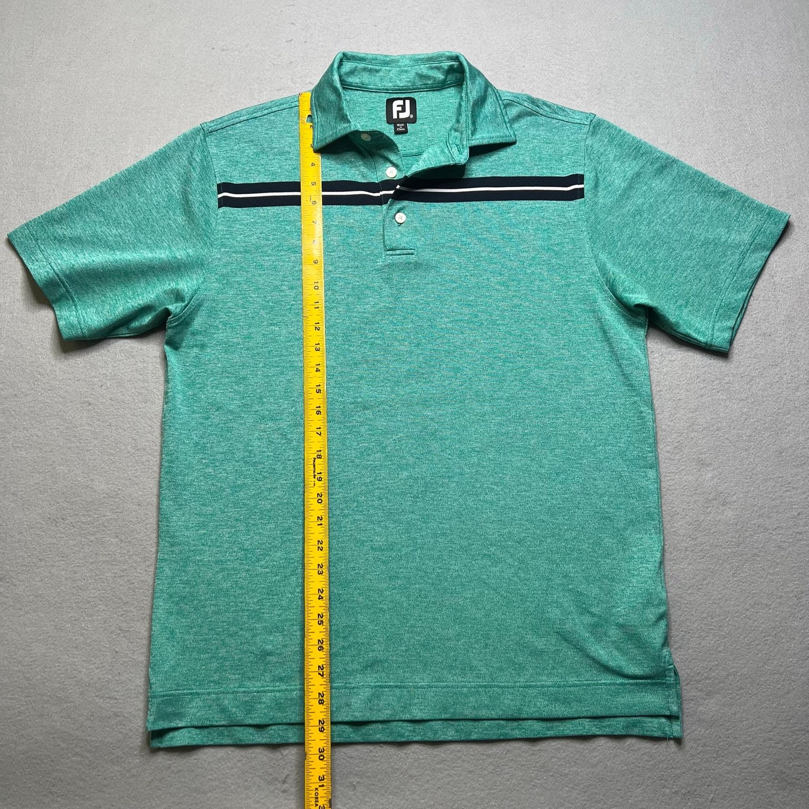 Footjoy FootJoy FJ Golf Polo Shirt Men’s Medium Green Striped sport Size US M / EU 48-50 / 2 - 4 Thumbnail