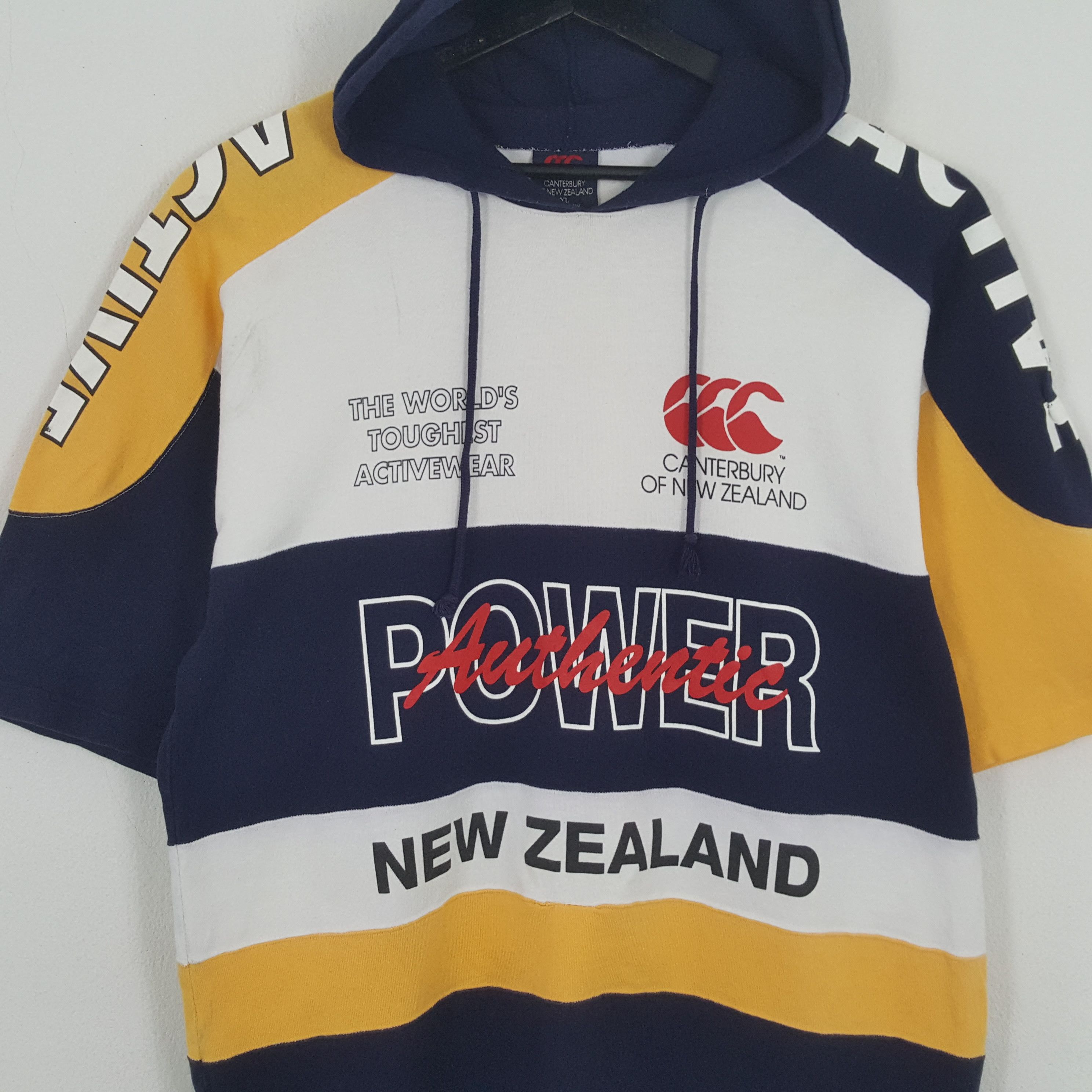 Canterbury of New Zealand × Vintage CANTERBURY OF NEW ZEALAND Nice Design Short Sleeve Hoodies Size US M / EU 48-50 / 2 - 2 Thumbnail