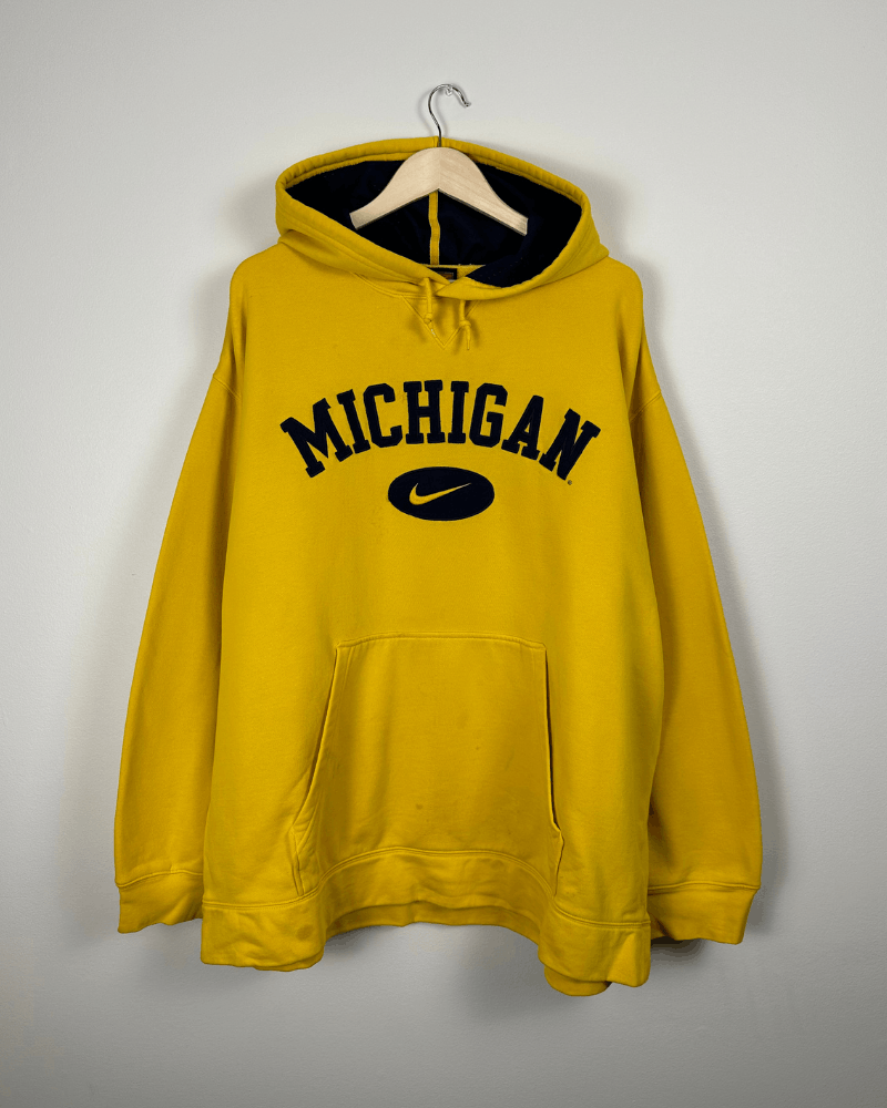 Nike × Vintage Vintage Nike Swoosh University of Michigan Hoodie XXL / 2XL Size US XXL / EU 58 / 5 - 3 Thumbnail