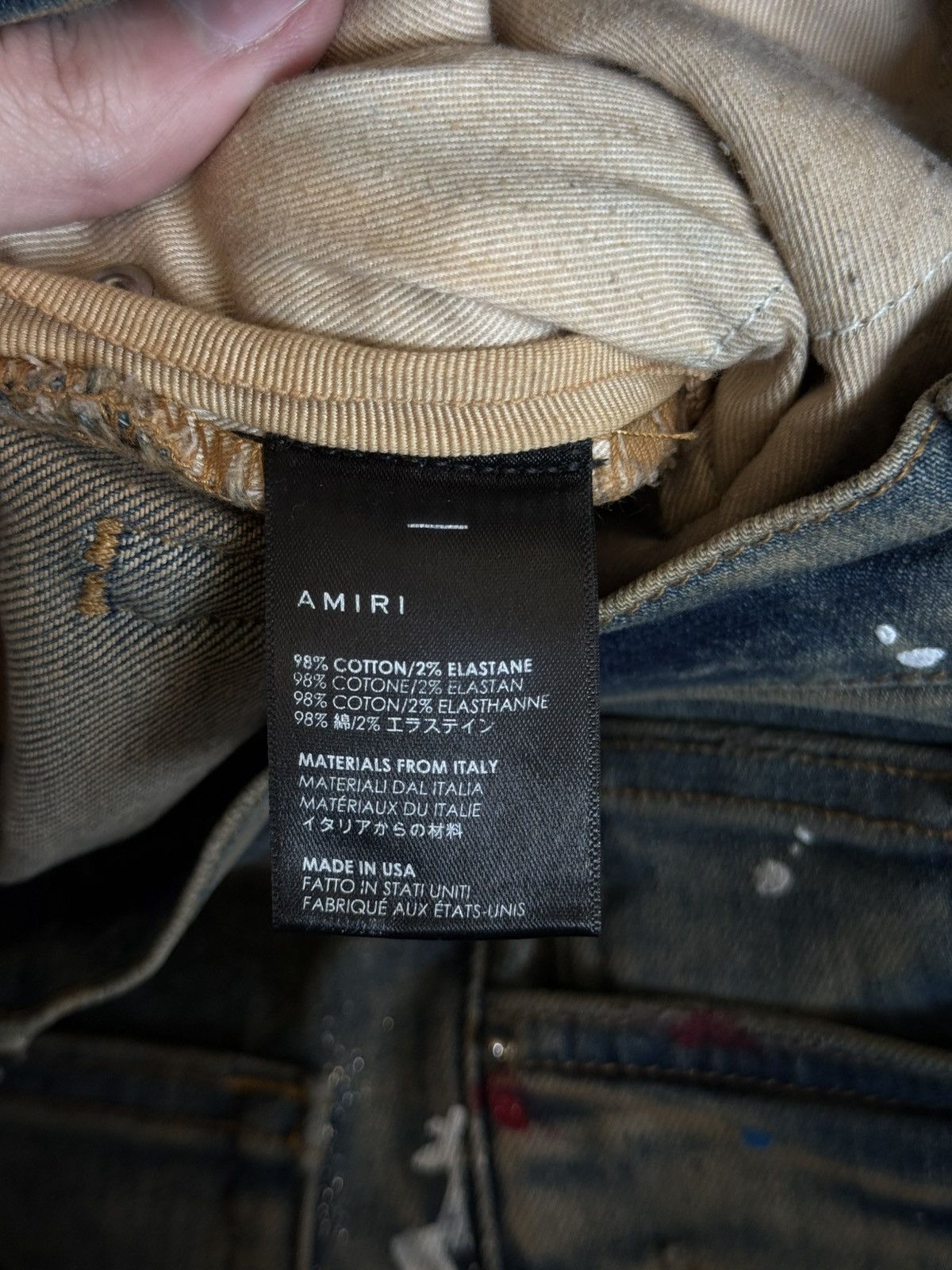 Amiri Amiri Blue Jeans Colorful Paint Splatter Size 30 Flawless 🧼 Size US 30 / EU 46 - 19 Thumbnail