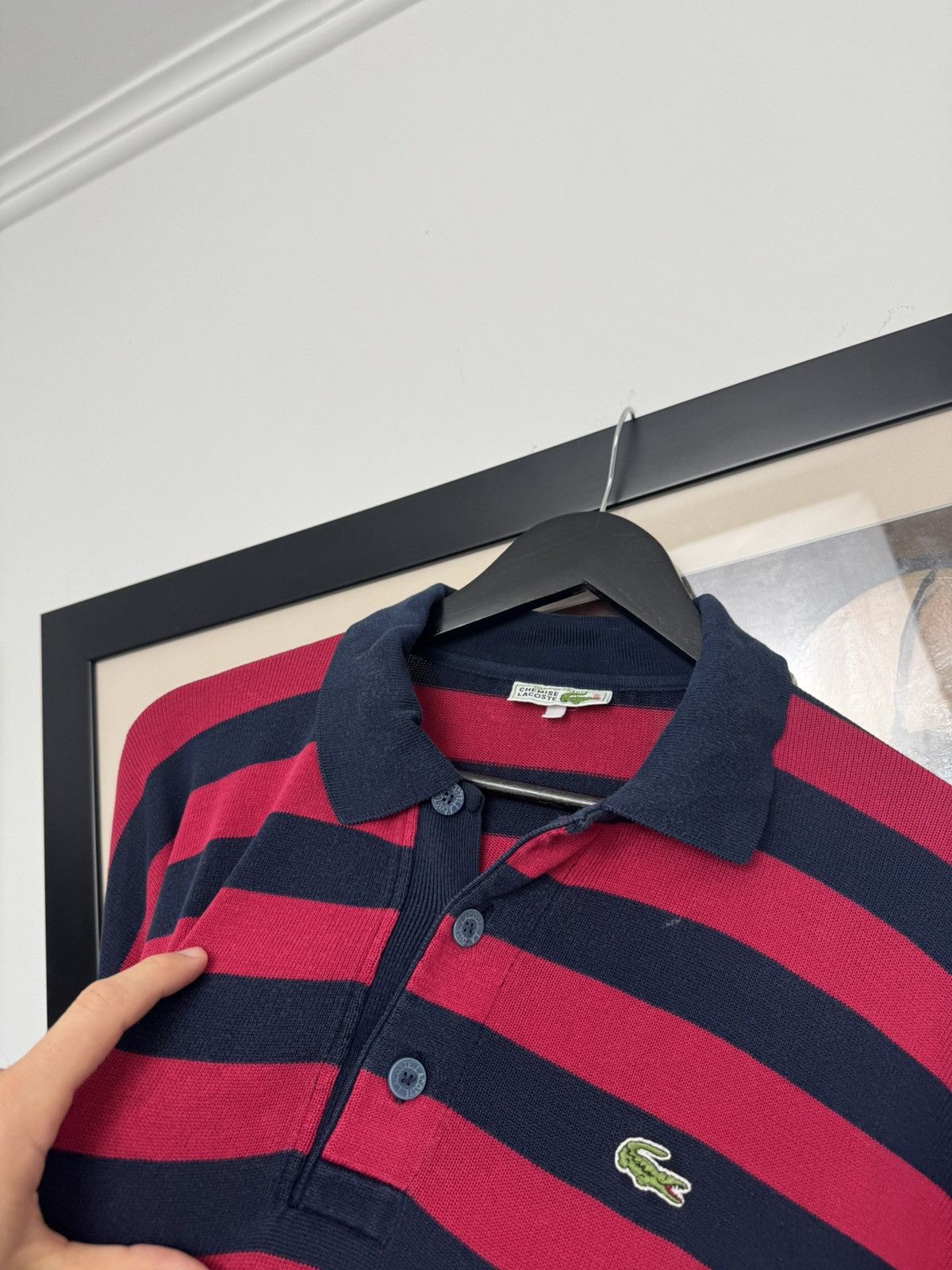 Lacoste Lacoste Vintage Sweater Striped Red Black Krueger Horror Size US XL / EU 56 / 4 - 3 Thumbnail