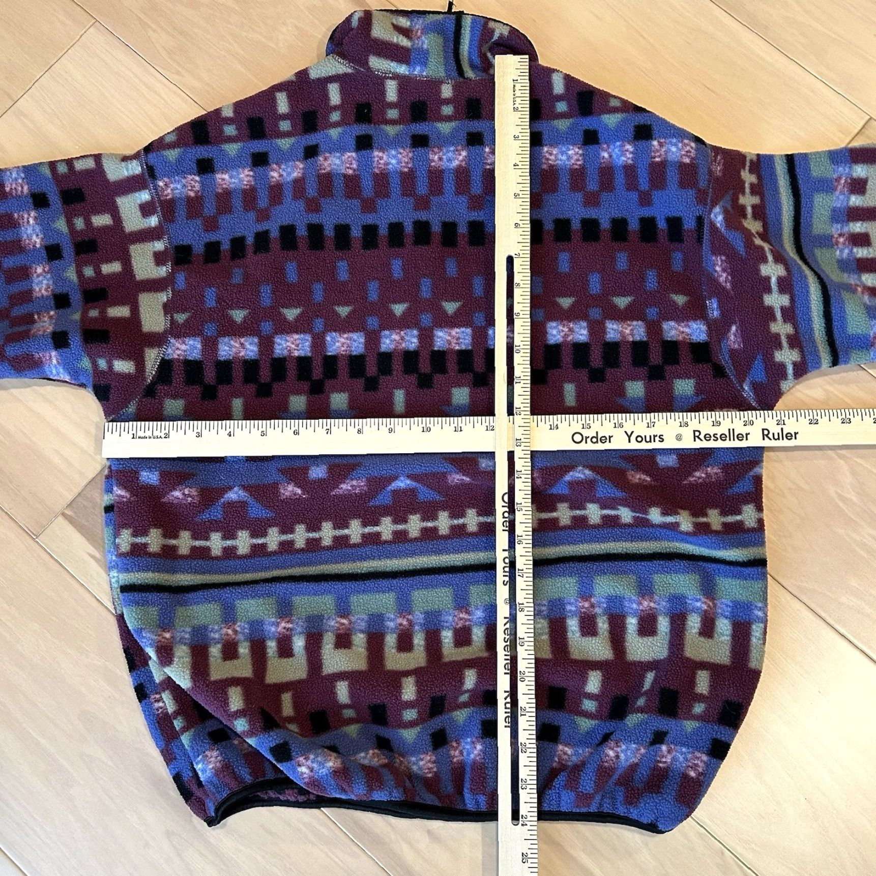 Vintage VINTAGE Columbia 1/4 Zip Pullover Jacket Women's Medium Long Sleeve Geometric Purple Windbreaker 1/4 Zip Pocket Logo Zipper Wool? Size M / US 6-8 / IT 42-44 - 6 Thumbnail
