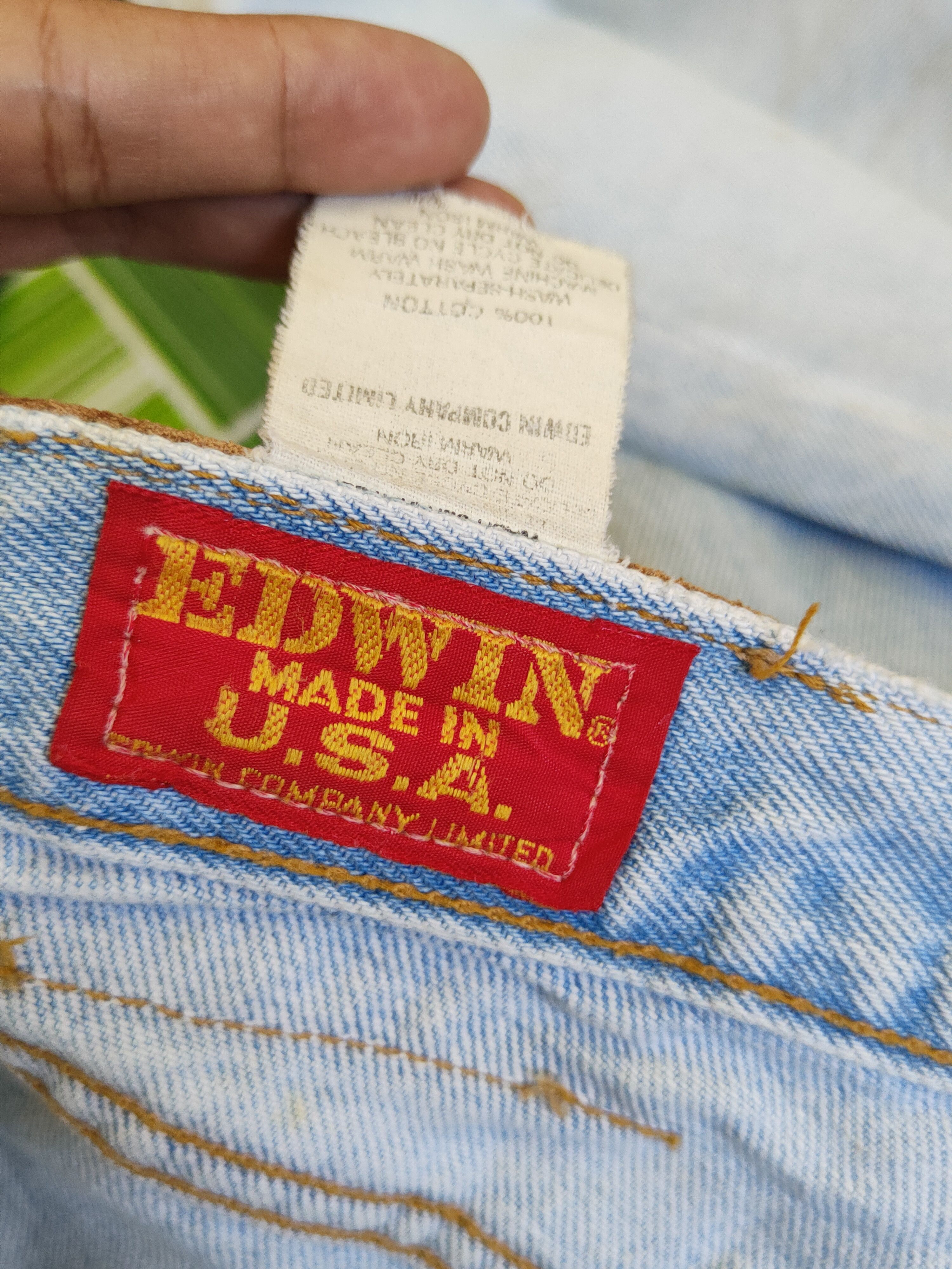 Edwin Edwin vintage Blue Faded Distressed Ripped Jeans #S1809 Size US 29 - 17 Thumbnail