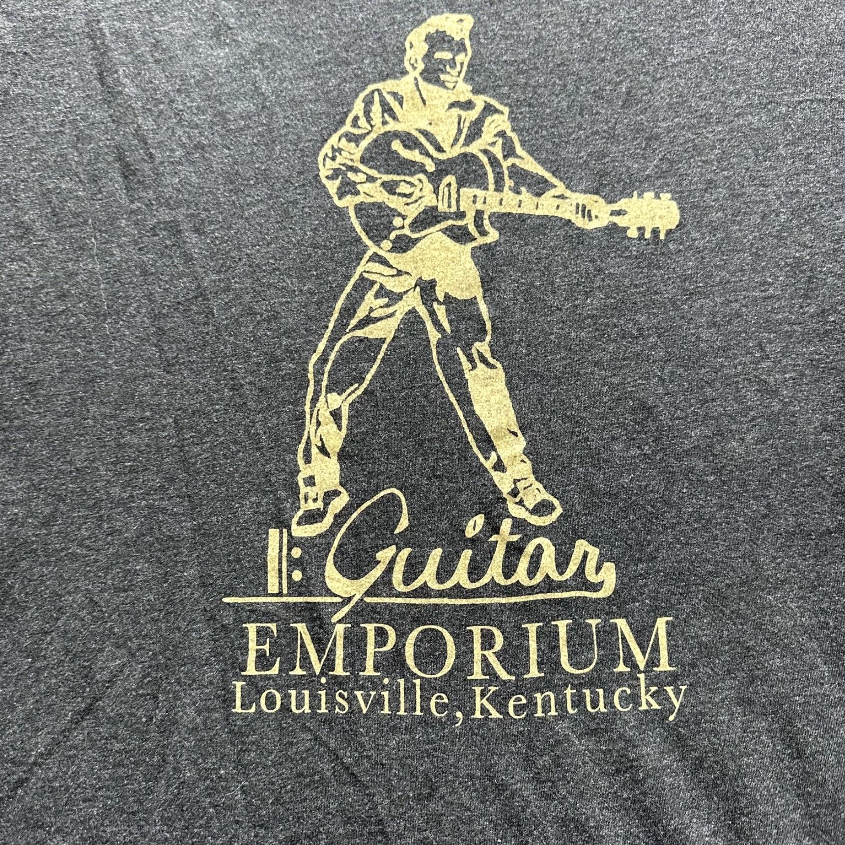 Next Level Guitar Emporium Louisville Shirt Mens Medium Gray Next Level Music Graphic Tee Size US M / EU 48-50 / 2 - 2 Thumbnail
