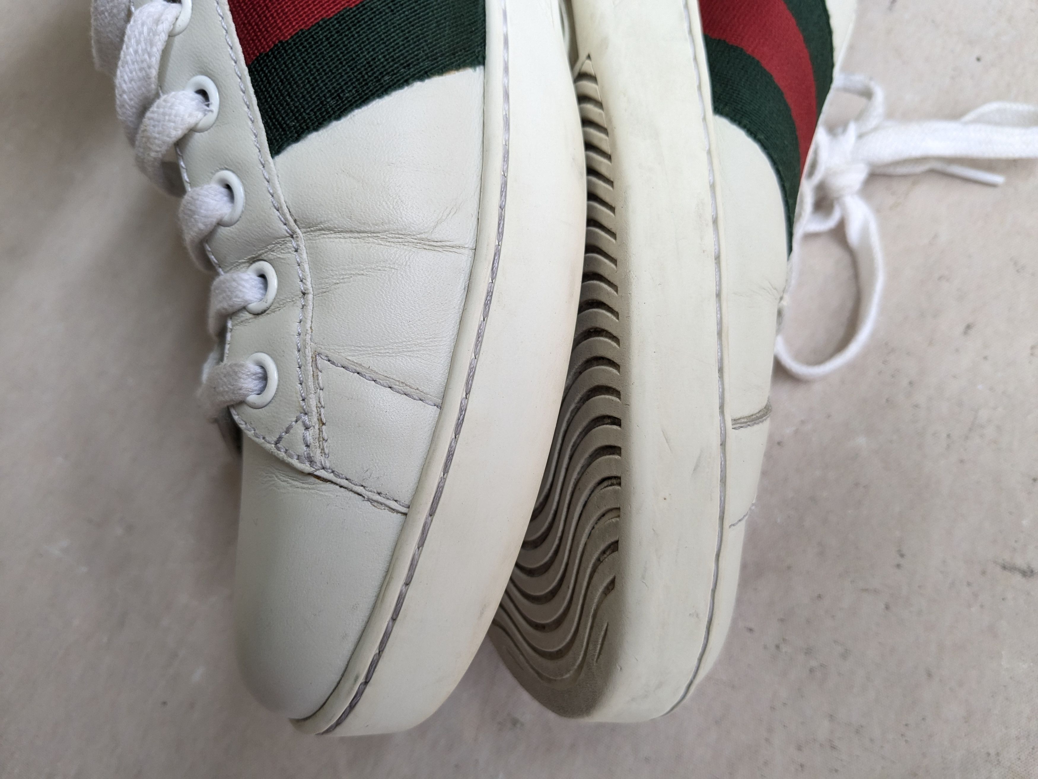 Gucci Gucci Ace Sneakers Low Leather Tiger Dog Patch Size US 10 / EU 43 - 10 Thumbnail