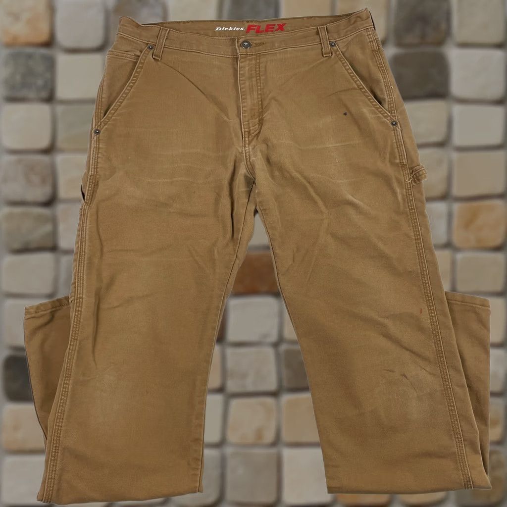 Dickies Dickies Pants Mens 34 x 34 Brown Canvas Carpenter Workwear Hiking Rugged Utility Size US 34 / EU 50 - 1 Thumbnail