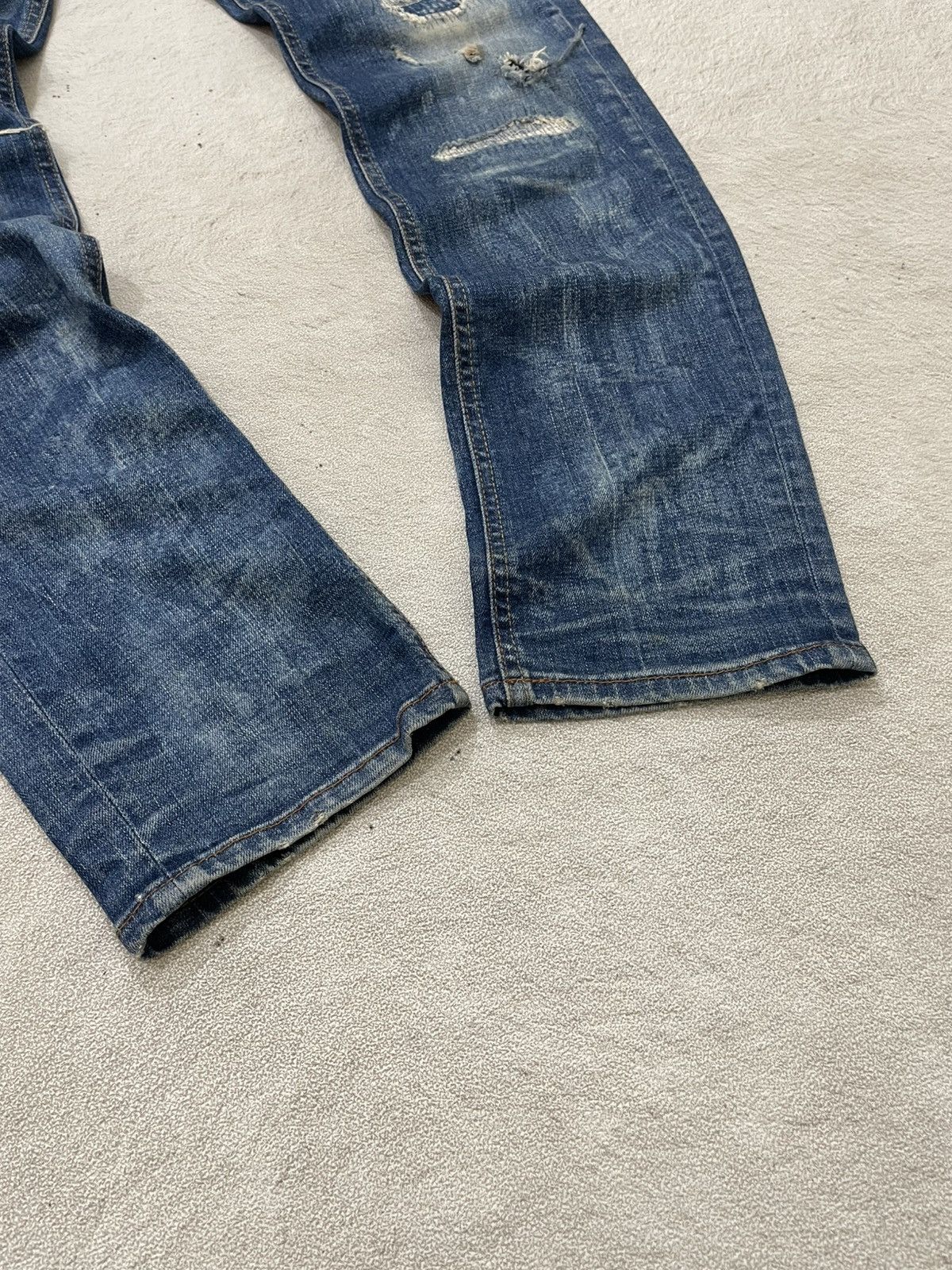 Japanese Brand 2000s Buckaroo Heavy Distressed Denim Ripped Jeans Wash LGB Size US 35 - 3 Thumbnail