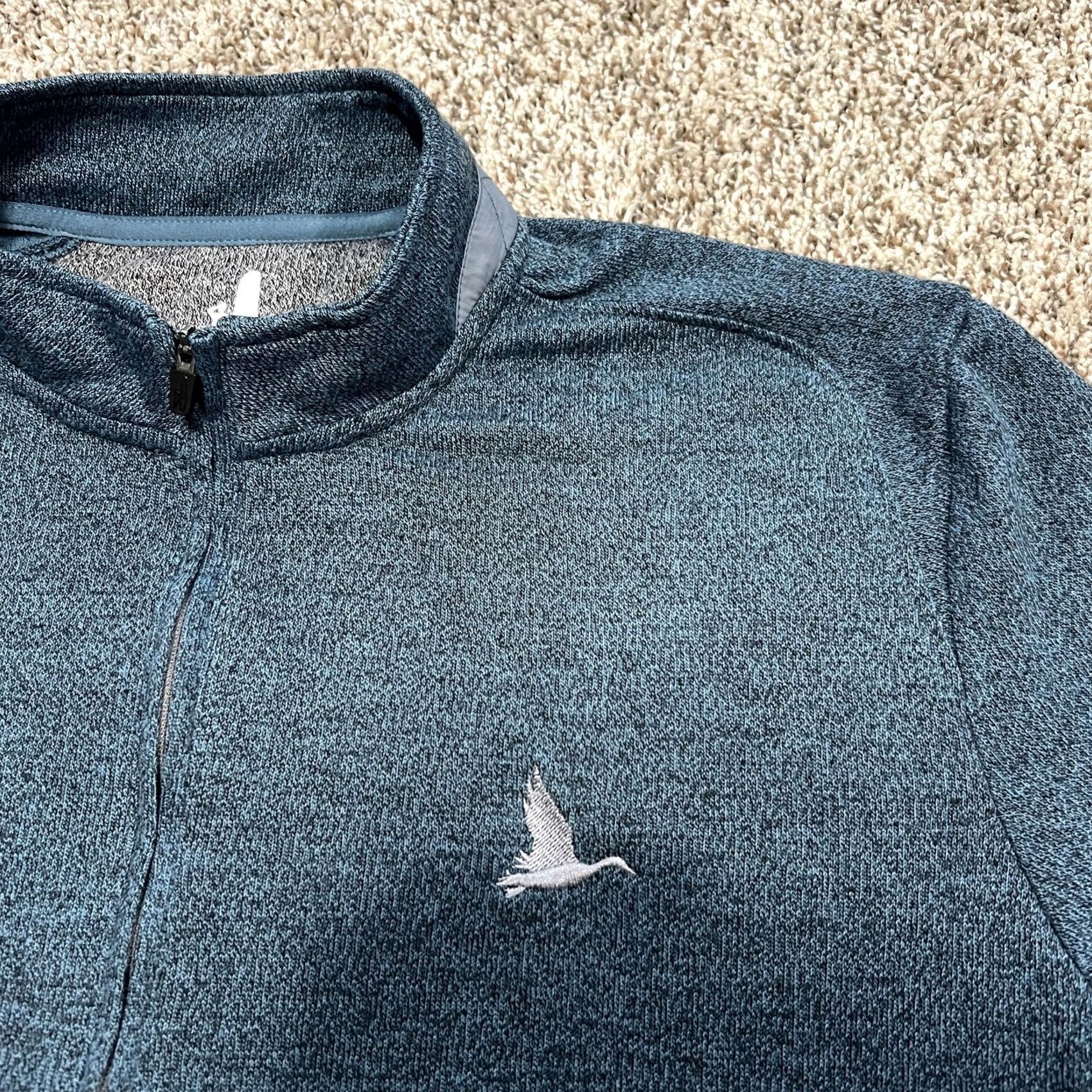 johnnie-O Johnnie-O Men's L Heather Blue Flex Performance 1/4 Zip Pullover Golf Jacket Size US L / EU 52-54 / 3 - 4 Thumbnail