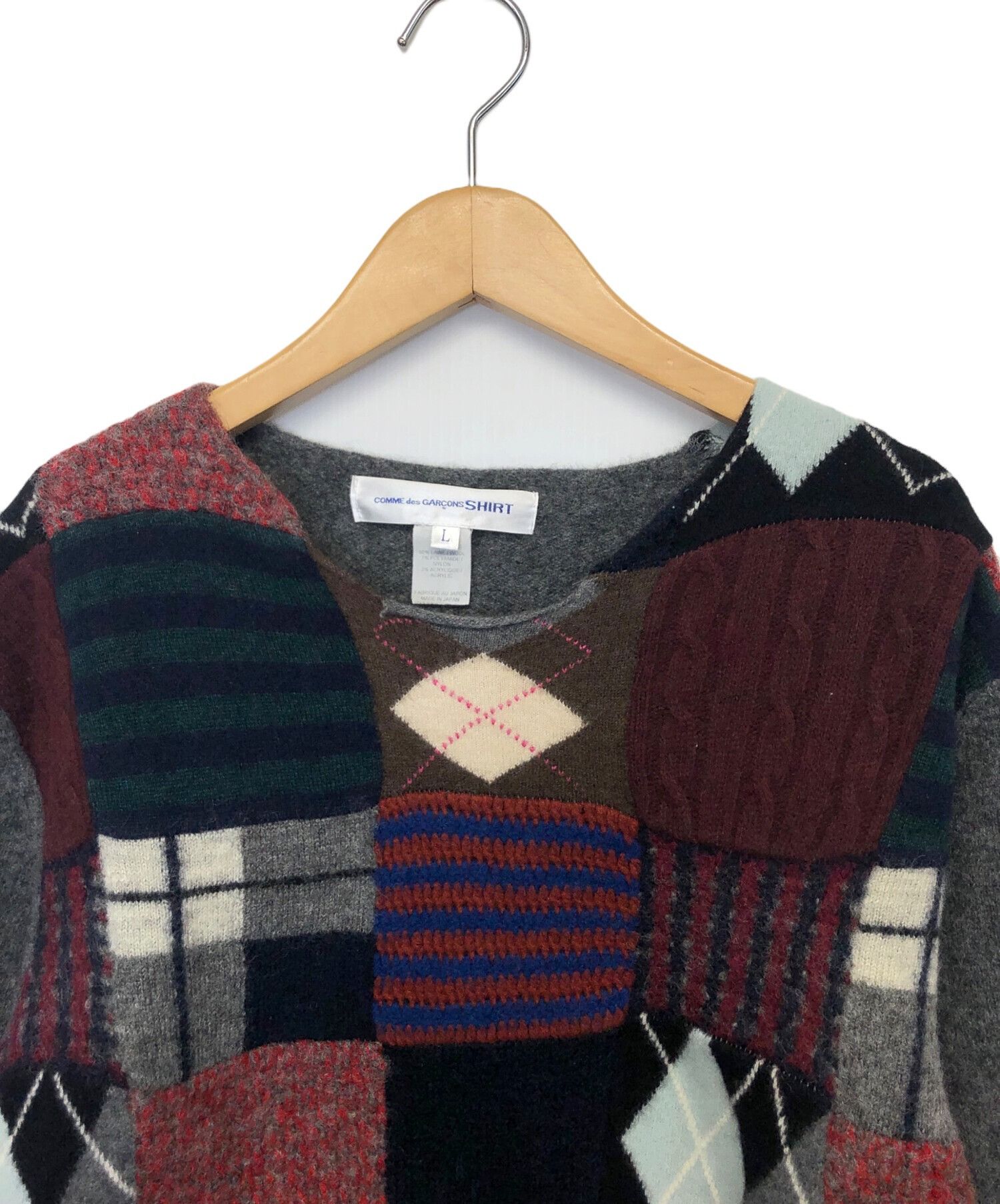 Comme des Garcons SHIRT Patchwork Sweater Size US L / EU 52-54 / 3 - 2 Thumbnail