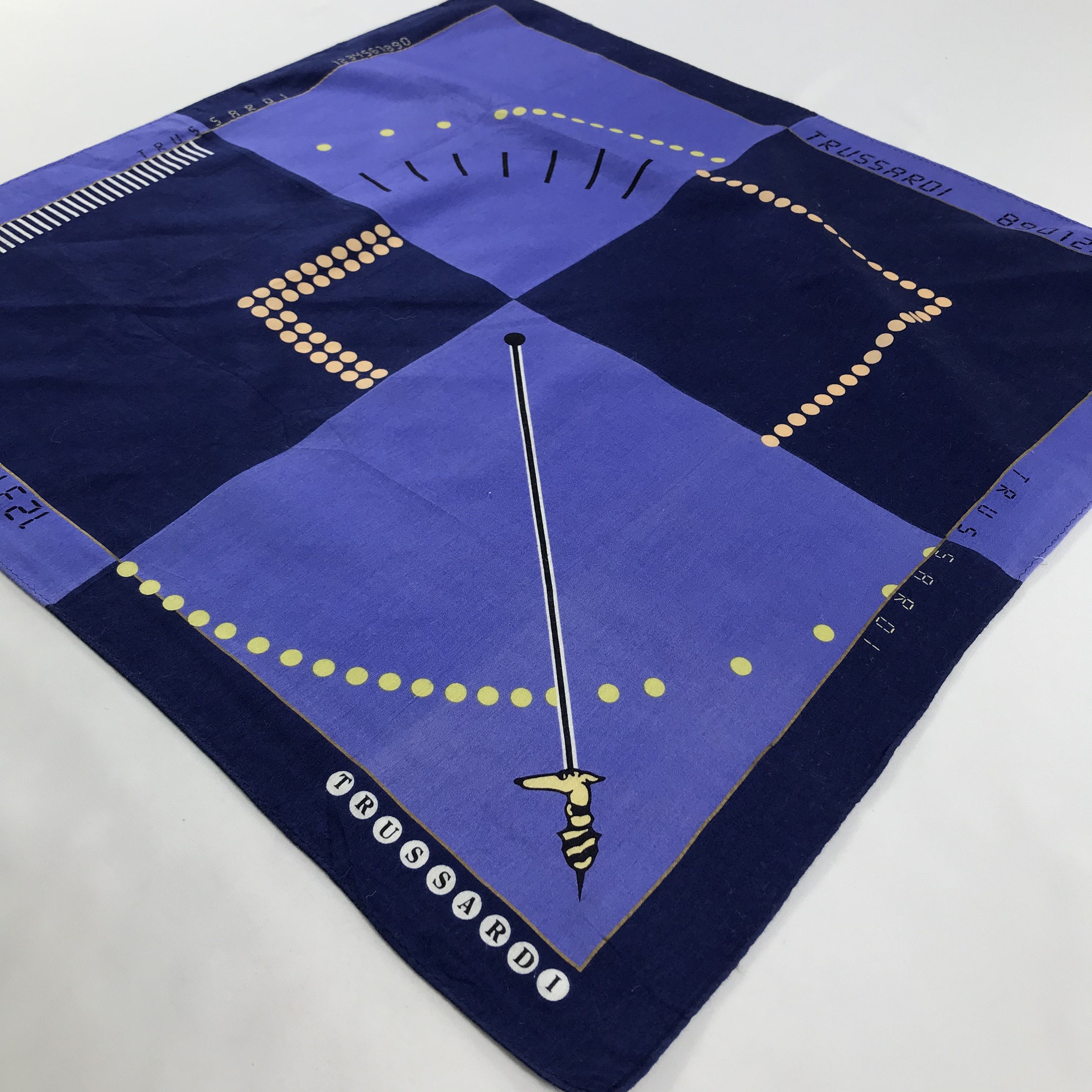 Trussardi × Vintage Trussardi Bandana / Handkerchief / Neckerchief - S1437 Size ONE SIZE - 2 Thumbnail