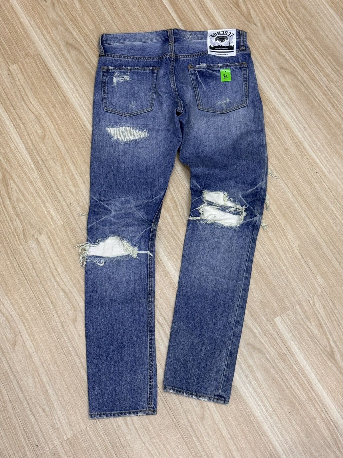 Japanese Brand Legenda Tokyo Denim Jeans Rags size 32 Size 32" / US 10 / IT 46 - 2 Thumbnail