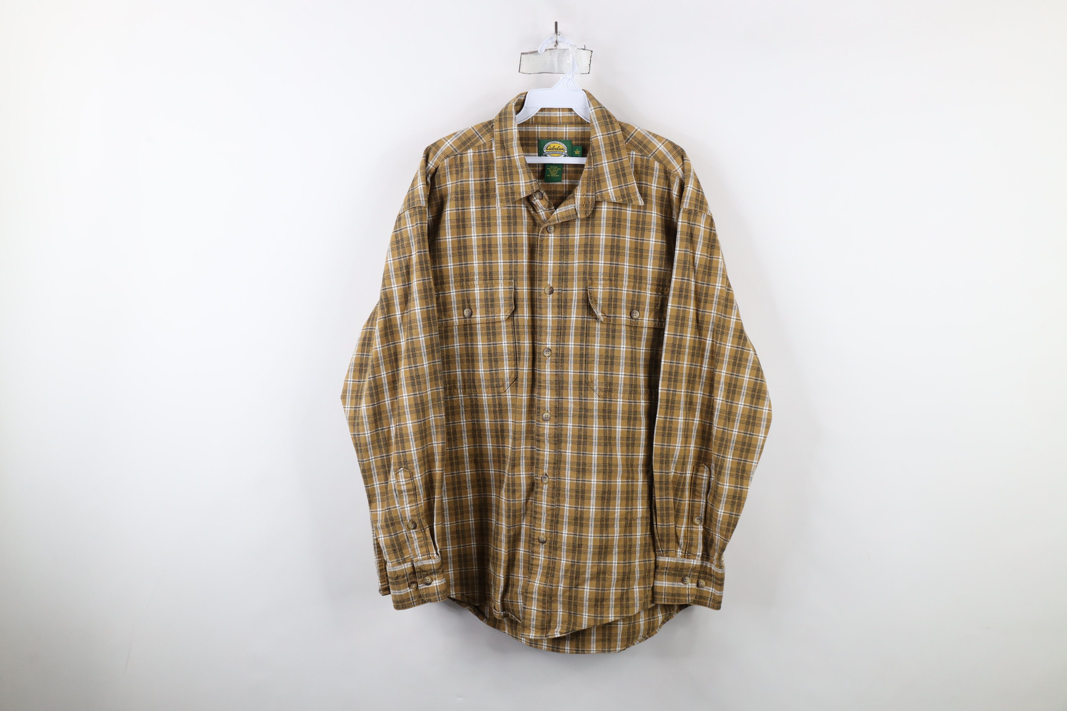 Cabelas × Vintage Vintage 90s Cabelas Heavyweight Pocket Collared Button Shirt Size US L / EU 52-54 / 3 - 1 Thumbnail