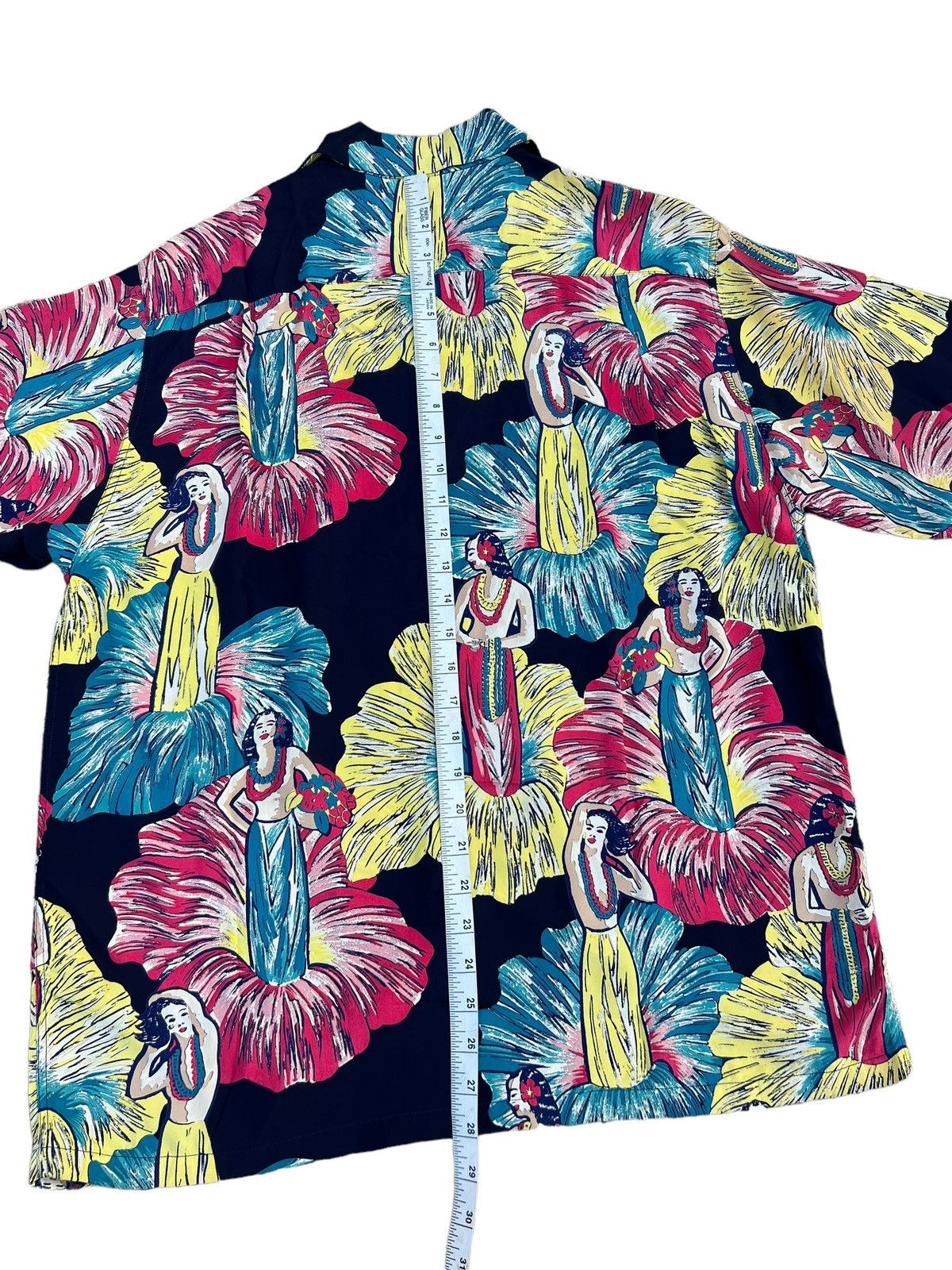 Sugar Cane × Wacko Maria Sun surf Japan Hibiscus 🌺 Hula Girl Rayon Hawaiian Shirt Size US M / EU 48-50 / 2 - 4 Thumbnail