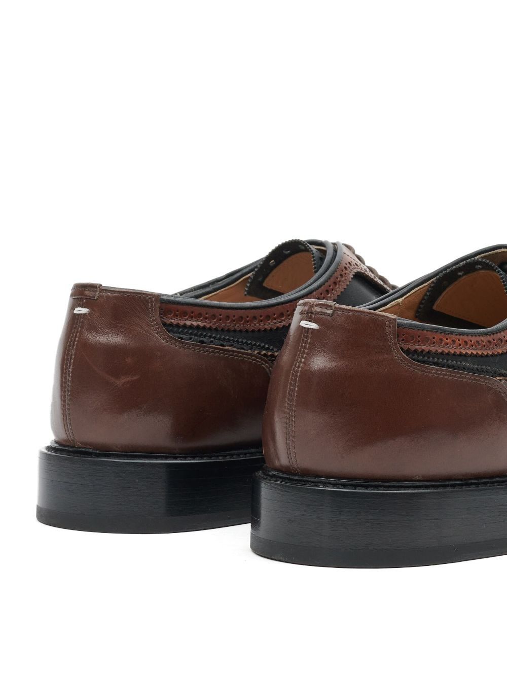 Maison Margiela o1w1db10425 Tabi Monster Leather Brogues Shoes Brown/Black Size US 12 / EU 45 - 5 Thumbnail