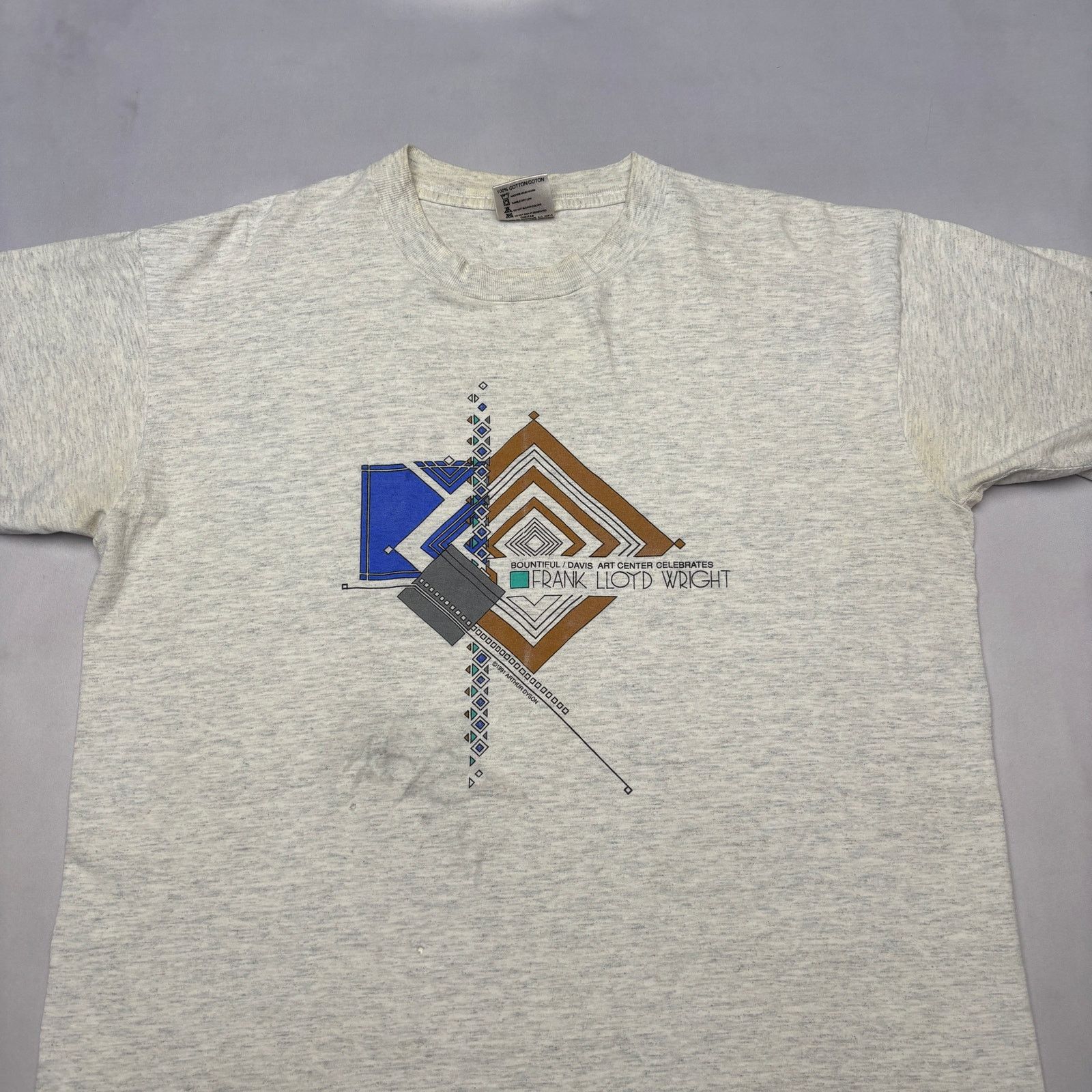 Vintage VTG 1991 Frank Lloyd Wright Bountiful Davis Art Center XL Size US XL / EU 56 / 4 - 2 Thumbnail