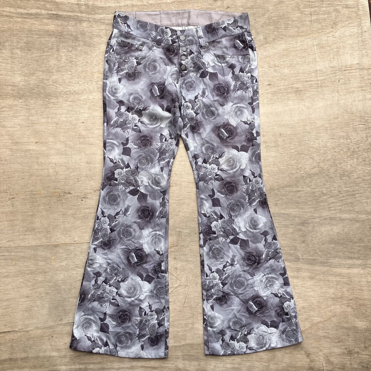 Japanese Brand TORNADO MART ROSE FLOWER FLARE Size US 34 / EU 50 - 2 Thumbnail