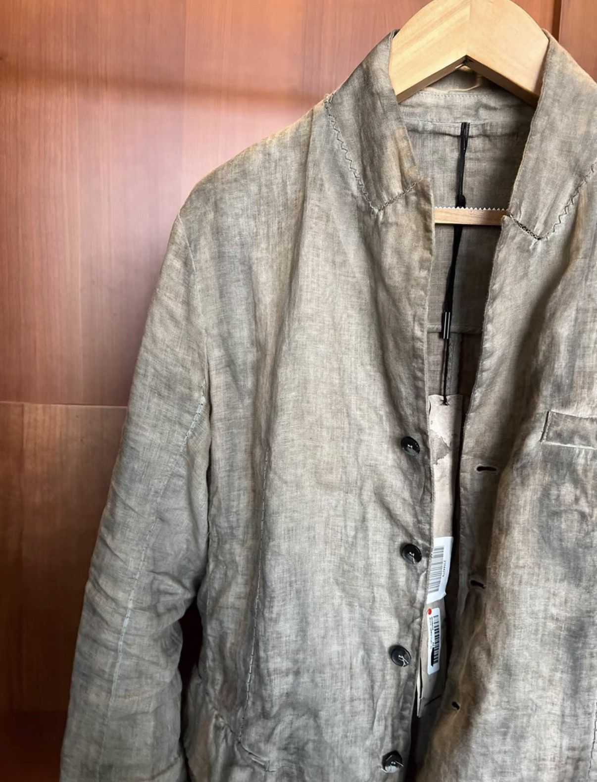 Masnada Masnada 24SS "DRIED CLAY" 100% Linen Pleated Blazer Size US L / EU 52-54 / 3 - 4 Thumbnail