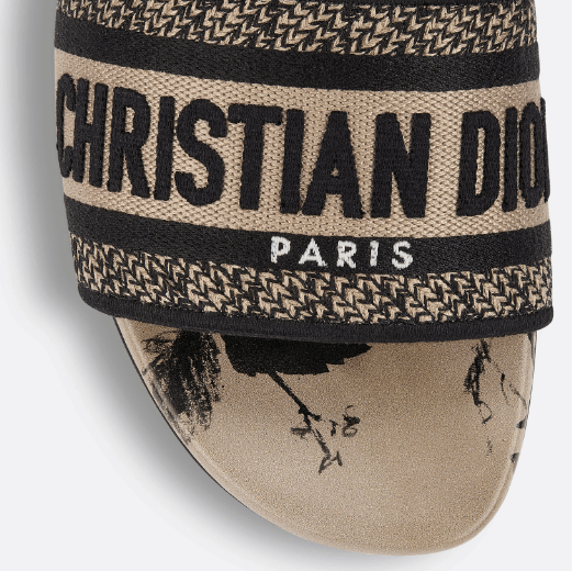 Dior o1w1db10625 Dway Slides in Beige/Black Size US 10 / IT 40 - 3 Thumbnail