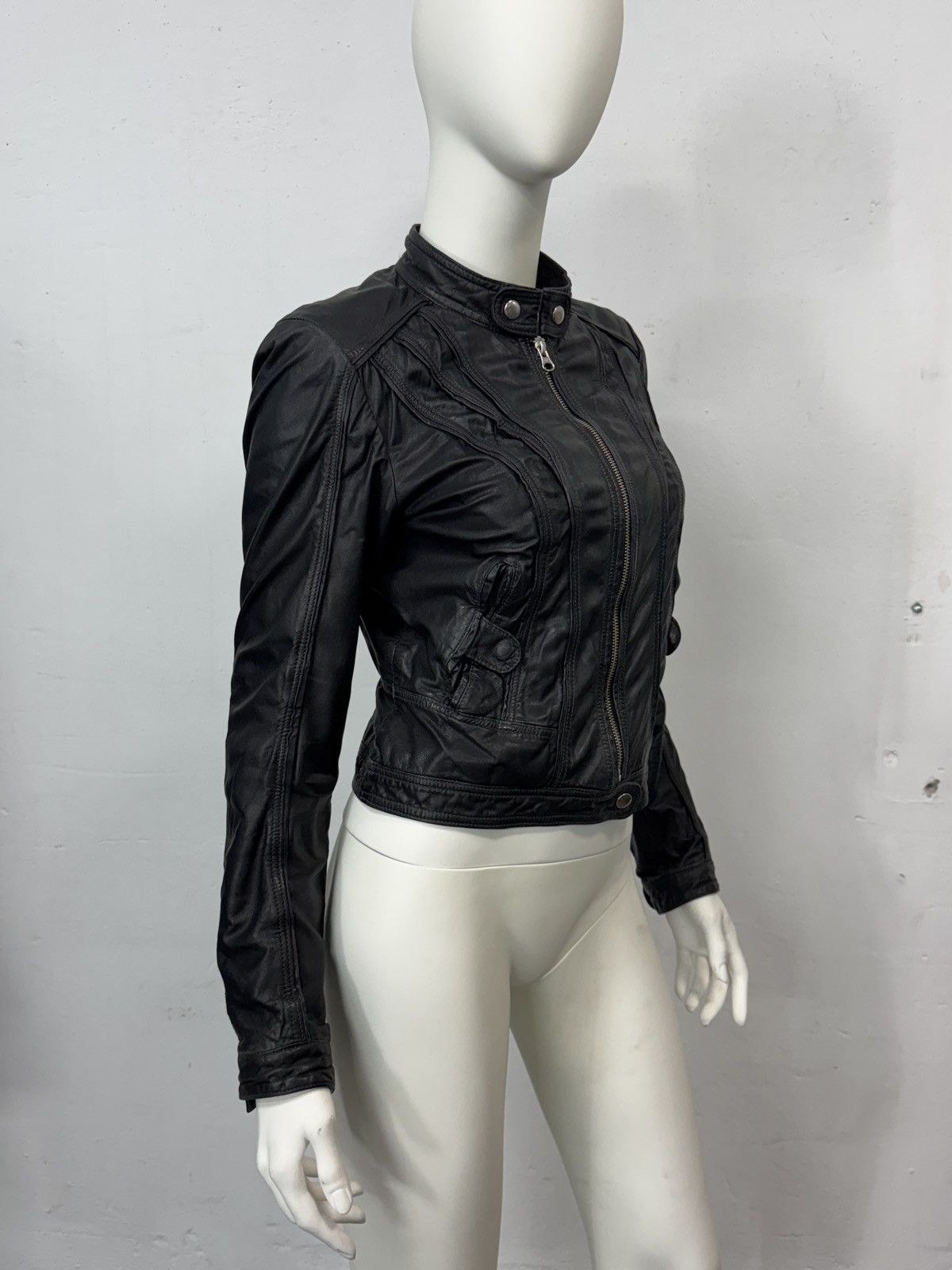 Japanese Brand Vintage Real Leather Avant Garde y2k Jacket Size S / US 4 / IT 40 - 2 Thumbnail