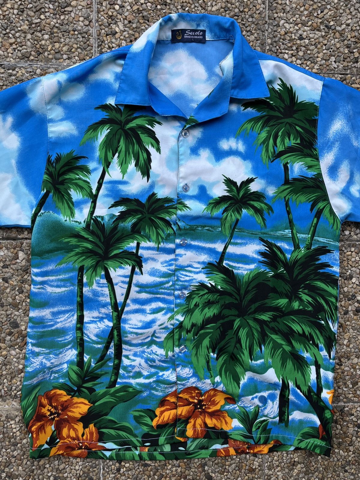 Vintage Vintage 90s Hawaiian Shirt Palm Tree & Flowers Theme Size US L / EU 52-54 / 3 - 3 Thumbnail