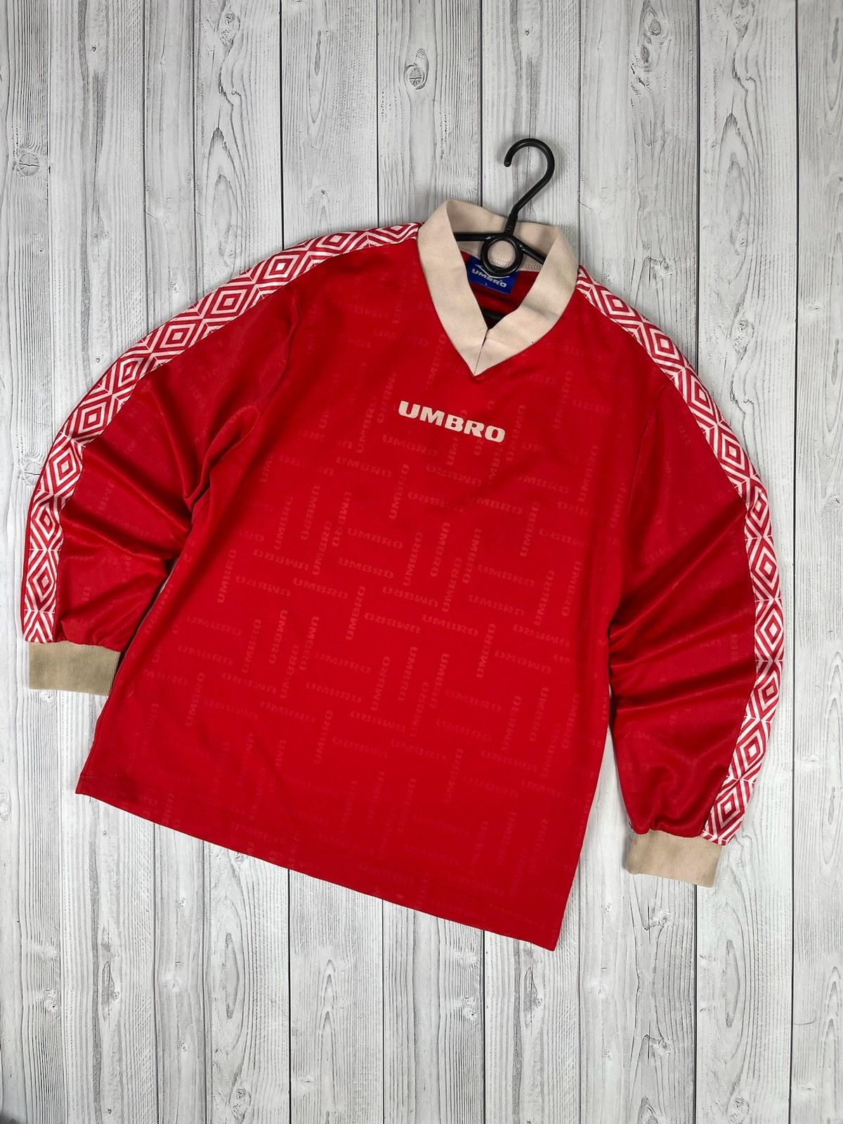 Vintage umbro soccer jersey long sleeve retro soccer team L