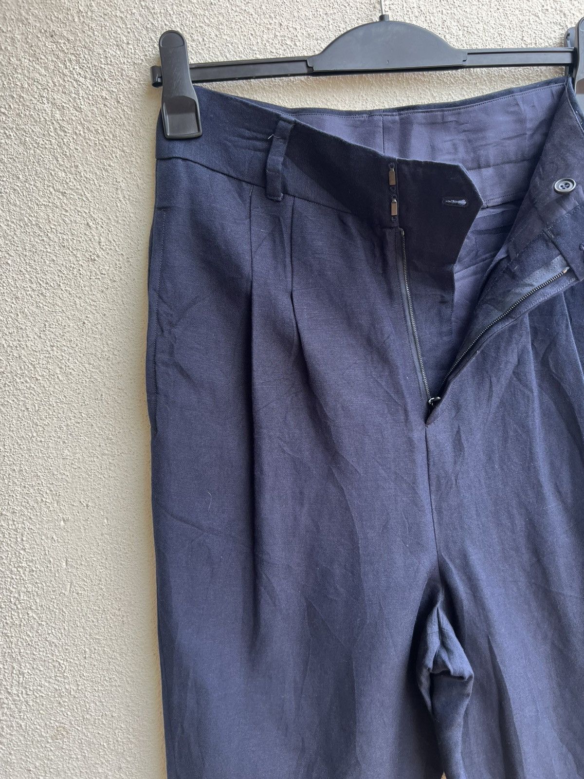 ato Ato Made in Japan Navy Blue Linen Trouser Pant Size US 29 - 8 Thumbnail