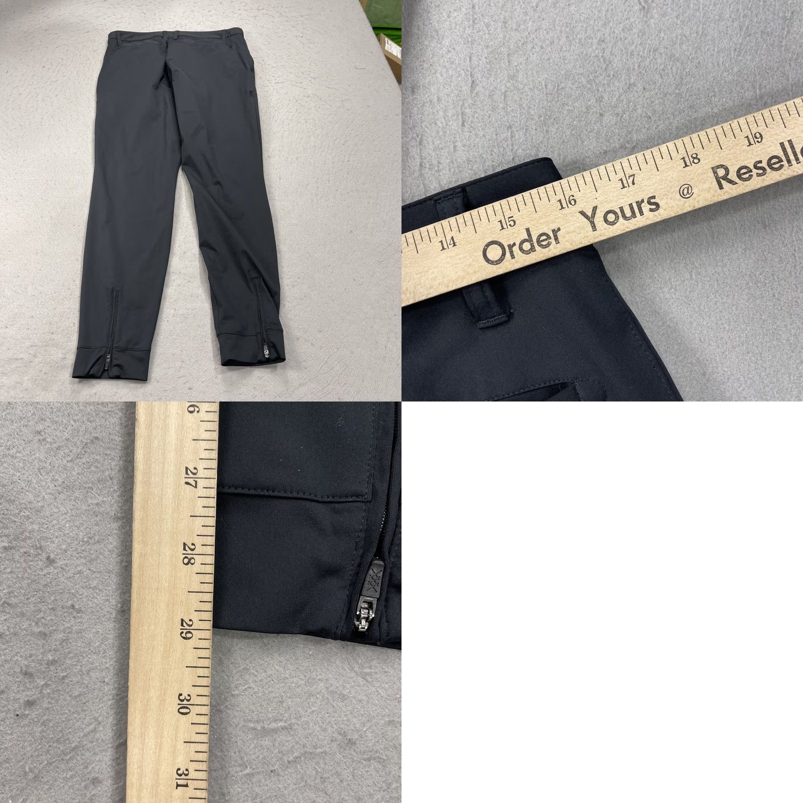 Rhone Rhone Mens Pants 31x29 Slim Black Chino Zip Ankle Tapered City Preppy Sports Pants Size US 31 - 8 Thumbnail