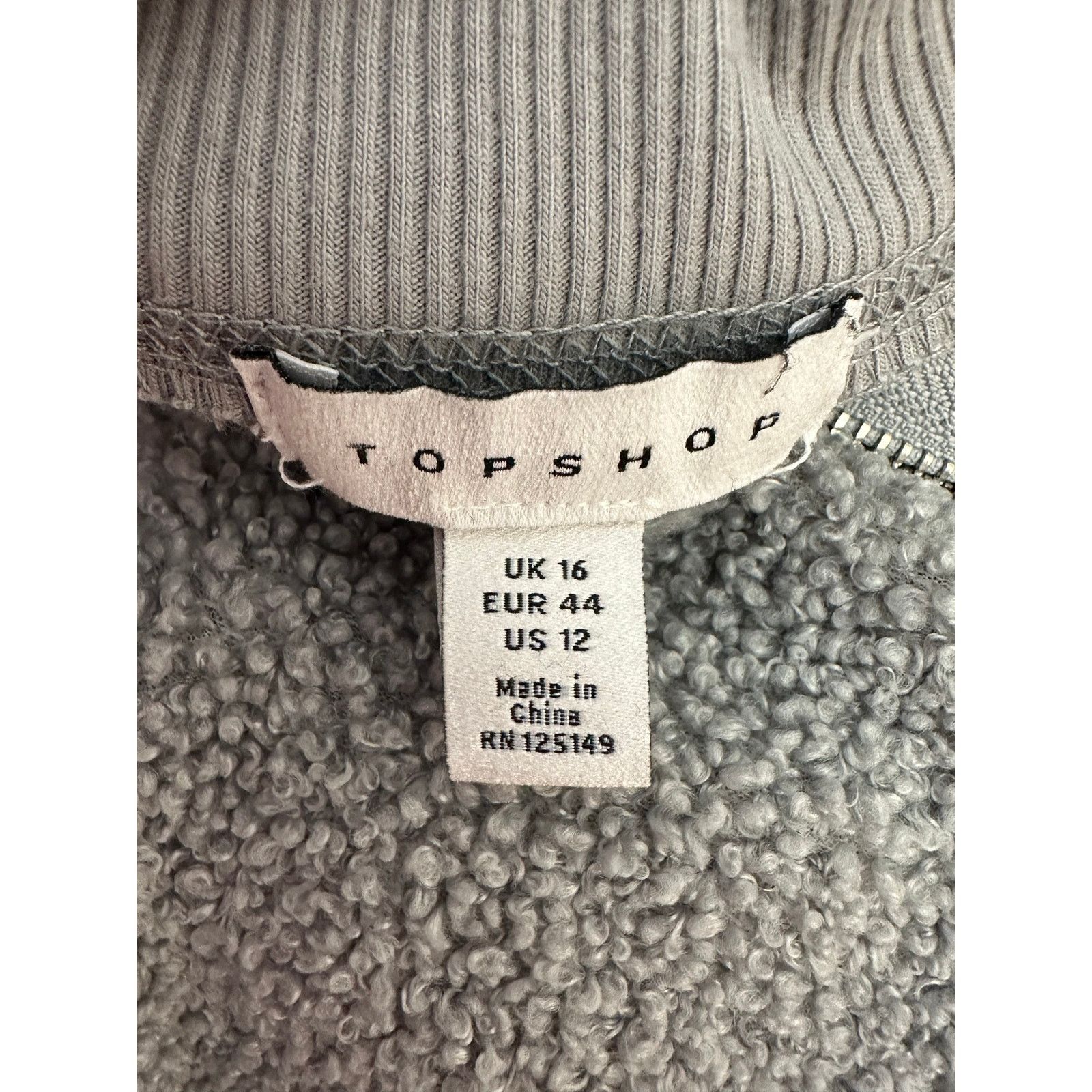 Topshop Topshop gray teddy long sleeves pullover sweater size 12 Size XL / US 12-14 / IT 48-50 - 3 Thumbnail