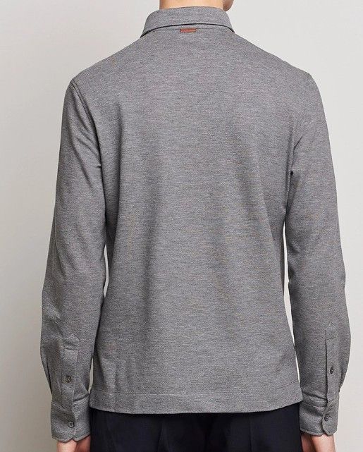 Z Zegna Zegna Long Sleeve Polo Shirt Size US M / EU 48-50 / 2 - 2 Thumbnail