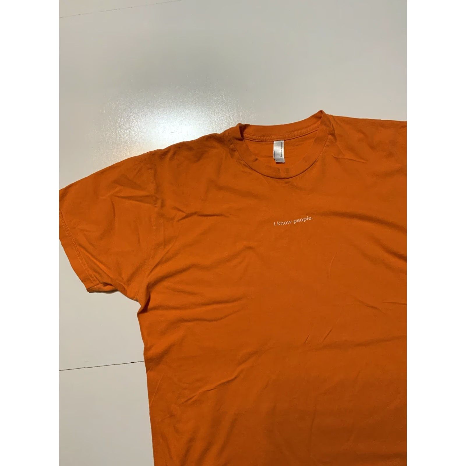 American Apparel Apple Store Concierge Employee 2008 Orange I Know People S/S T-Shirt Sz. L Shirt Men Orange 2008 I Know People S/S T-Shirt L Mens Size US L / EU 52-54 / 3 - 4 Thumbnail