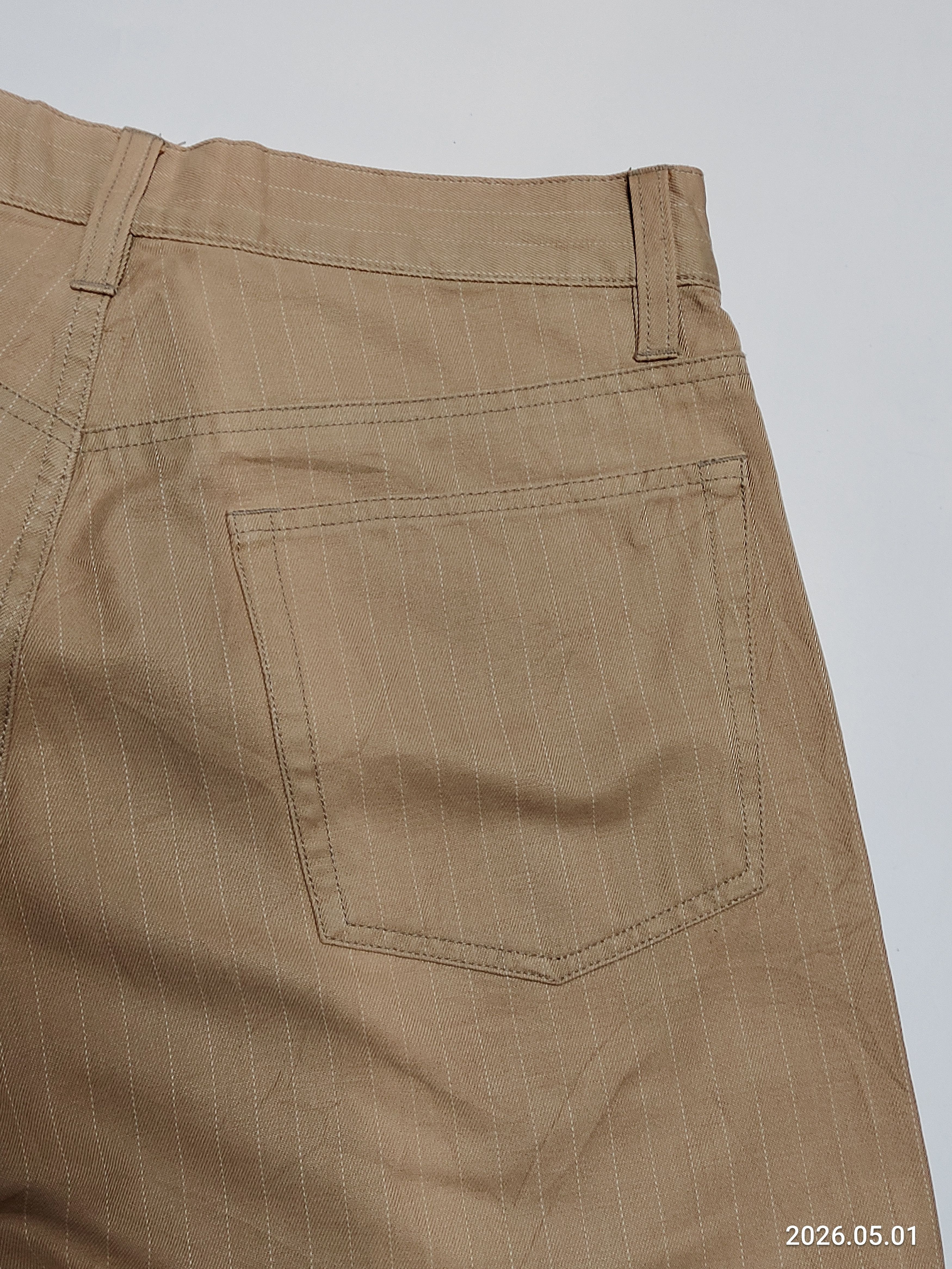 Japanese Brand ROOT THREE Heavy Cotton STRIPE FLARE CHINO PANTS JEANS Size US 29 - 10 Thumbnail