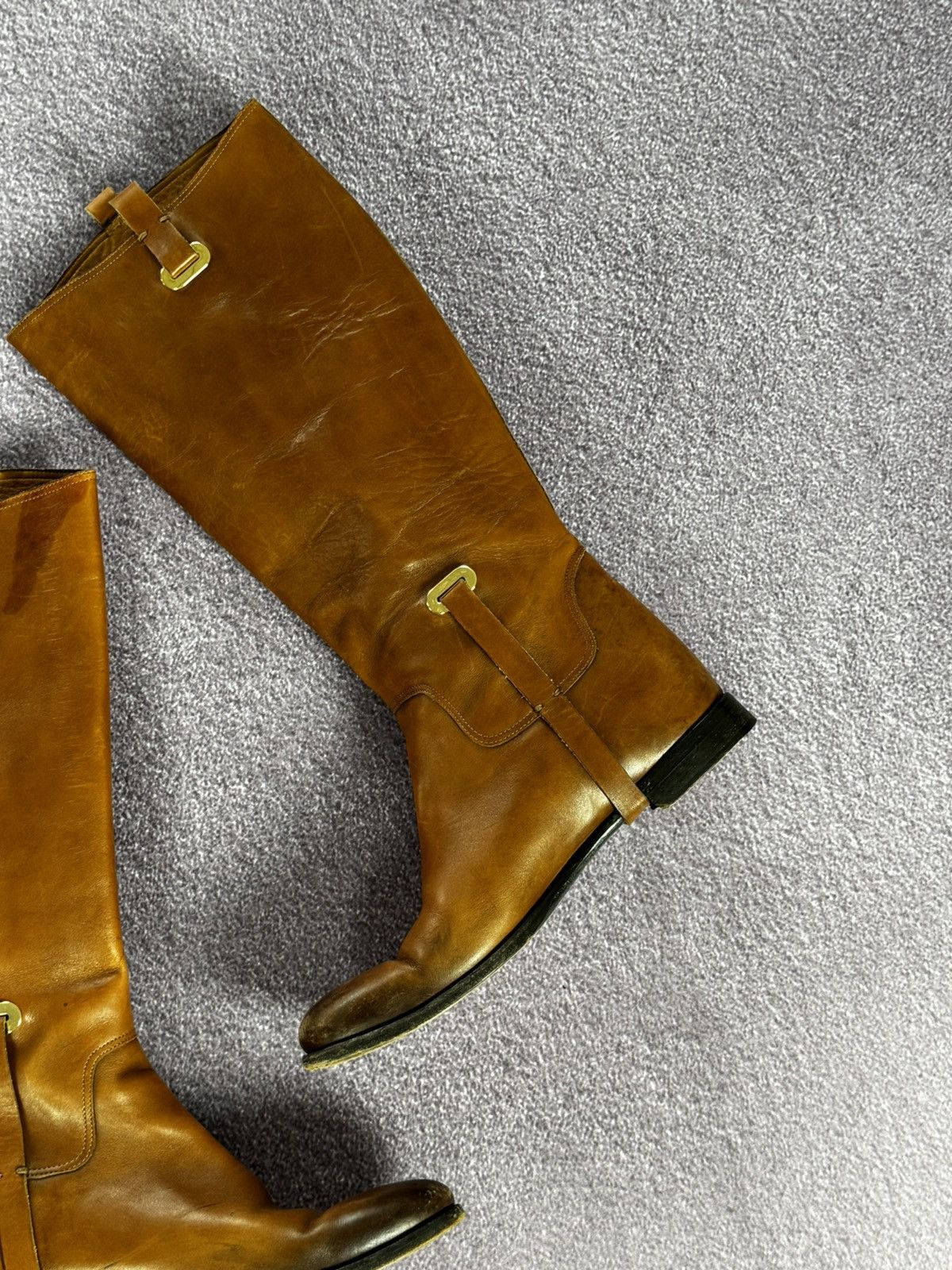 Ralph Lauren Vintage Ralph Lauren Luxury Leather Distressed 90s Boots Size US 10 / IT 40 - 11 Thumbnail