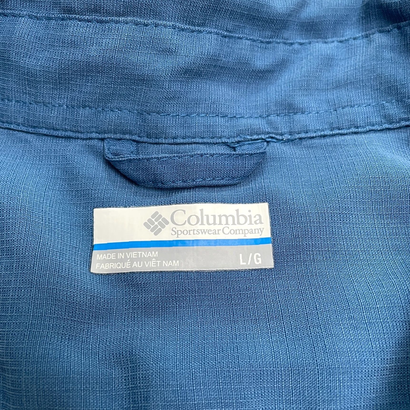 Vintage Columbia Button-Down Shirt Mens Large Blue Short Sleeve Outdoor Fishing Casual Size US L / EU 52-54 / 3 - 4 Thumbnail
