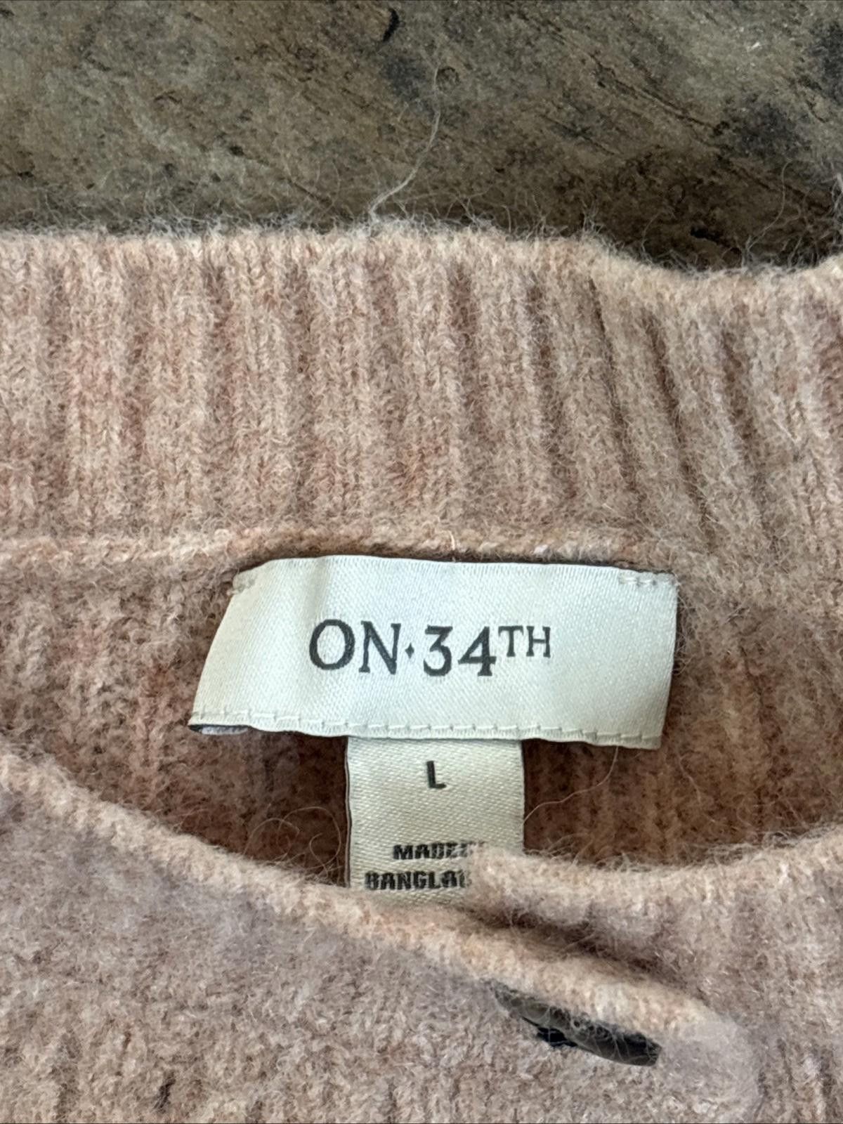 The Unbranded Brand On 34th Women's sweater Button Up Size Large Pink Size L / US 10 / IT 46 - 5 Thumbnail