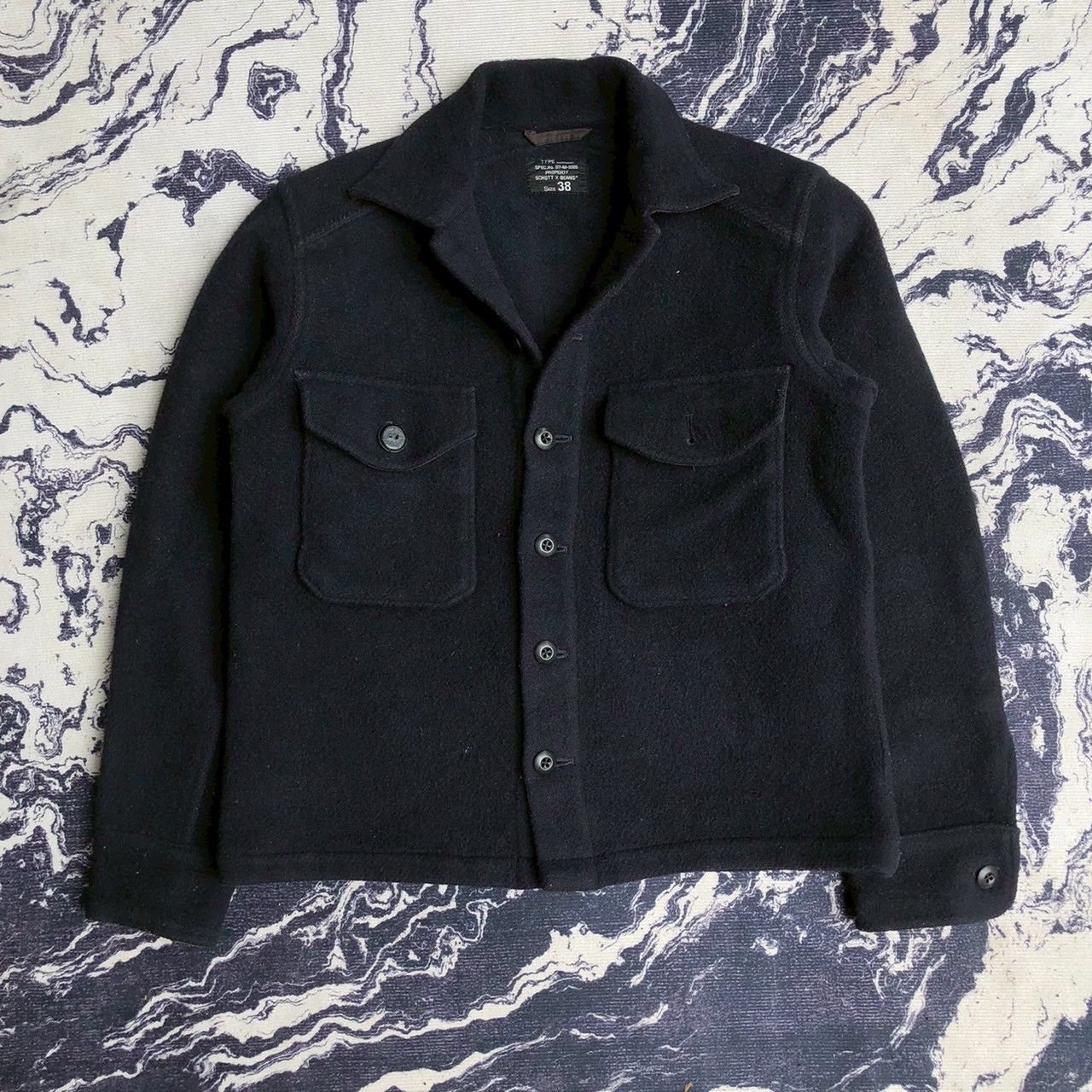 Schott Schott x Beams Wool Jacket Black Japan Size US S / EU 44-46 / 1 - 1 Thumbnail
