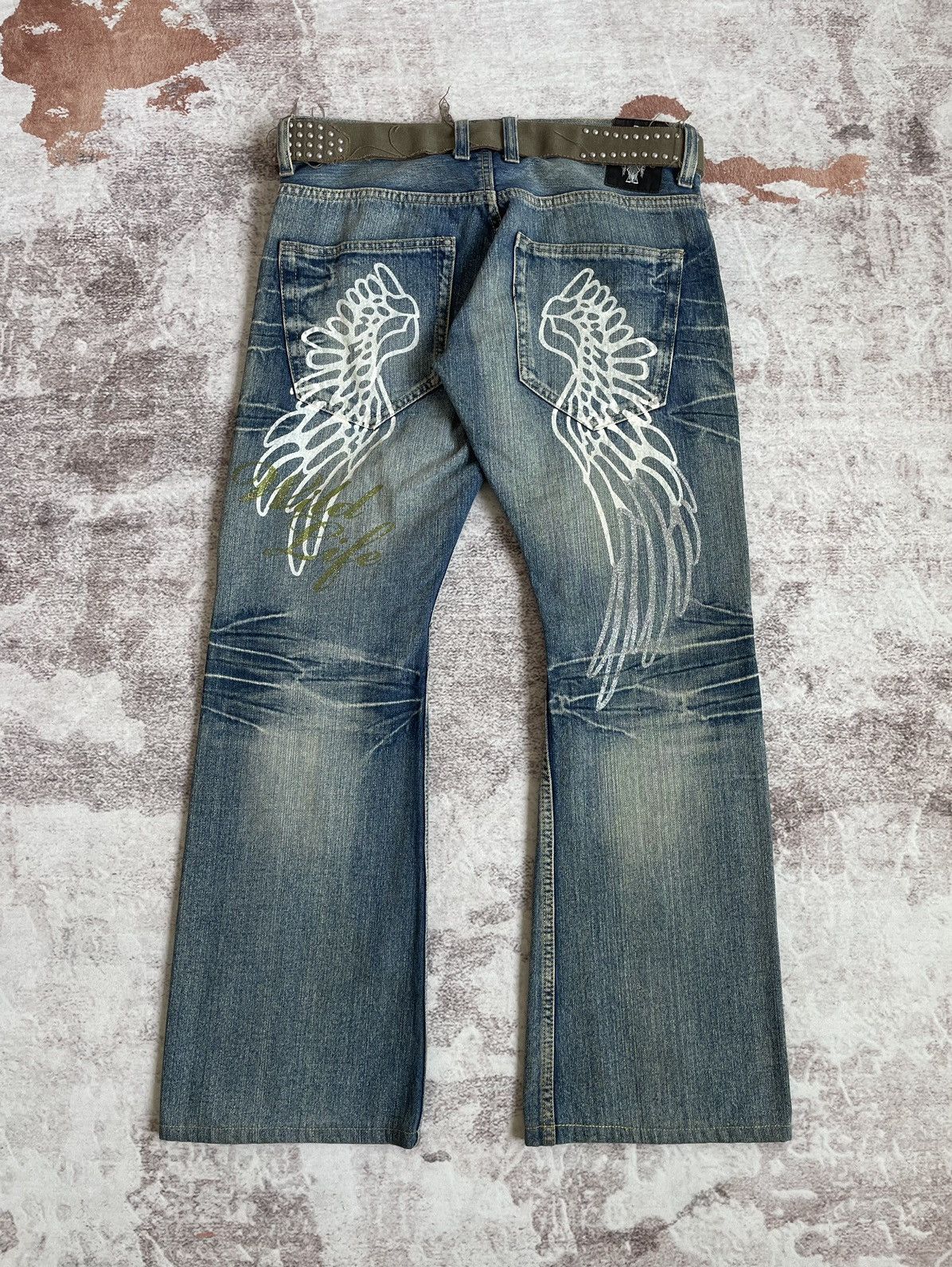 Japanese Brand Vintage Wild Life LGB Style Denim Pants Size US 33 - 2 Thumbnail