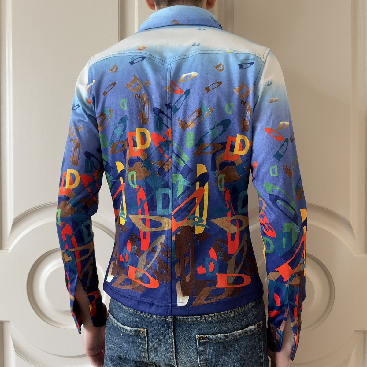Dsquared2 Dsquared2 S/S 1997 Early Web Design Printed Button-Up Shirt Size US S / EU 44-46 / 1 - 4 Thumbnail