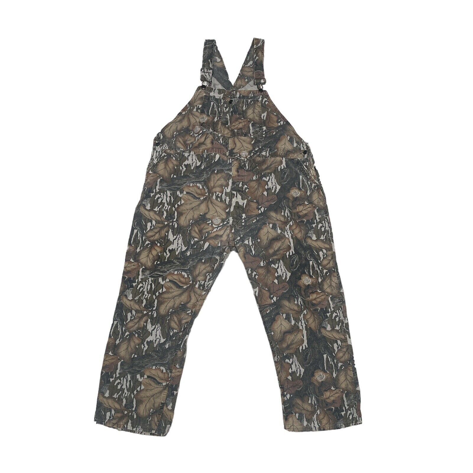 image of Mossy Oaks Mossy Oak 2Xl Overalls Bib Hunting Camo Vintage Made In Usa, Men's (Size 40)