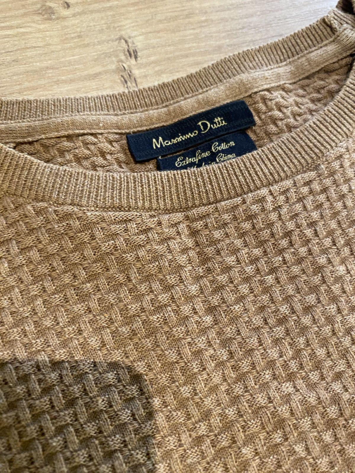Massimo Dutti Massimo Dutti Textured Knit T-Shirt Size US XL / EU 56 / 4 - 3 Thumbnail