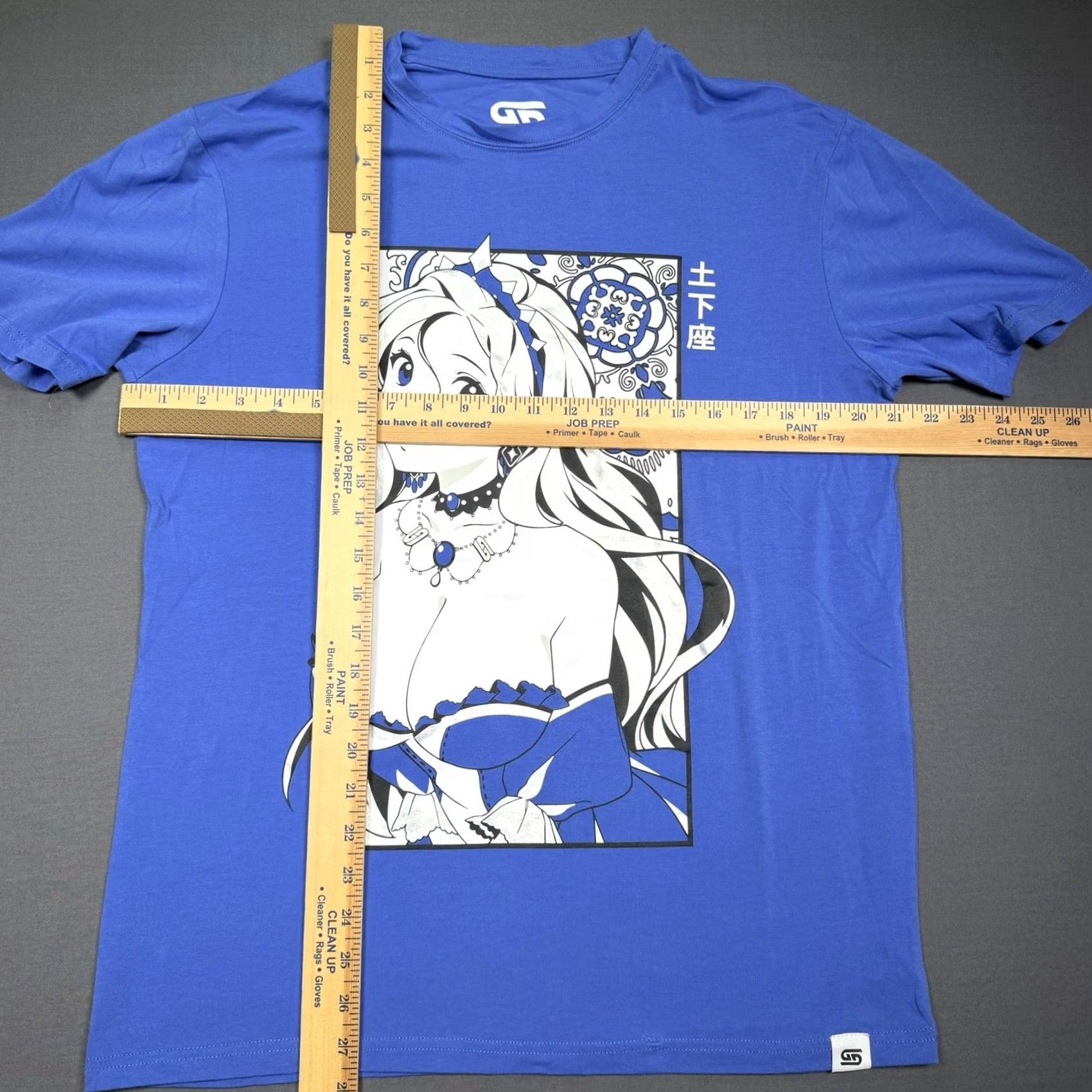 Vintage Gamer Supps L Blue Anime Shirt Men’s Princess Waifu Girl Dress Size 42R - 4 Thumbnail
