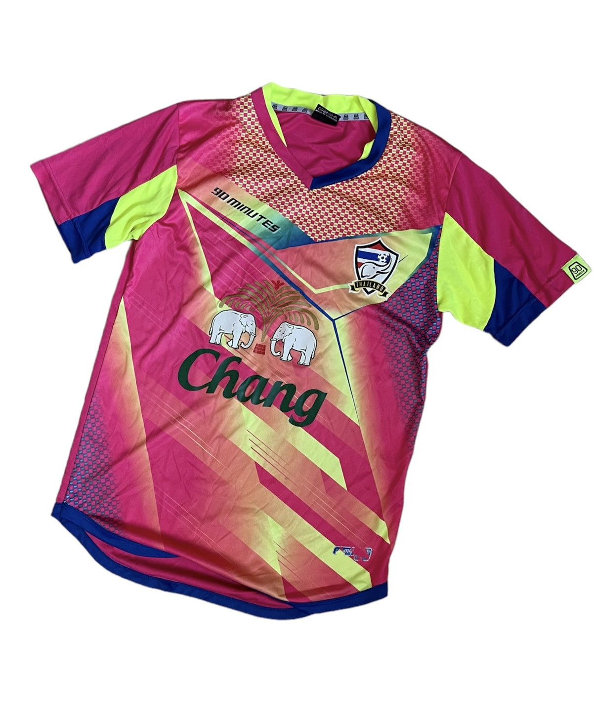 Vintage 90 minutes Thailand 🇹🇭 soccer jersey multicolour Size US M / EU 48-50 / 2 - 2 Thumbnail