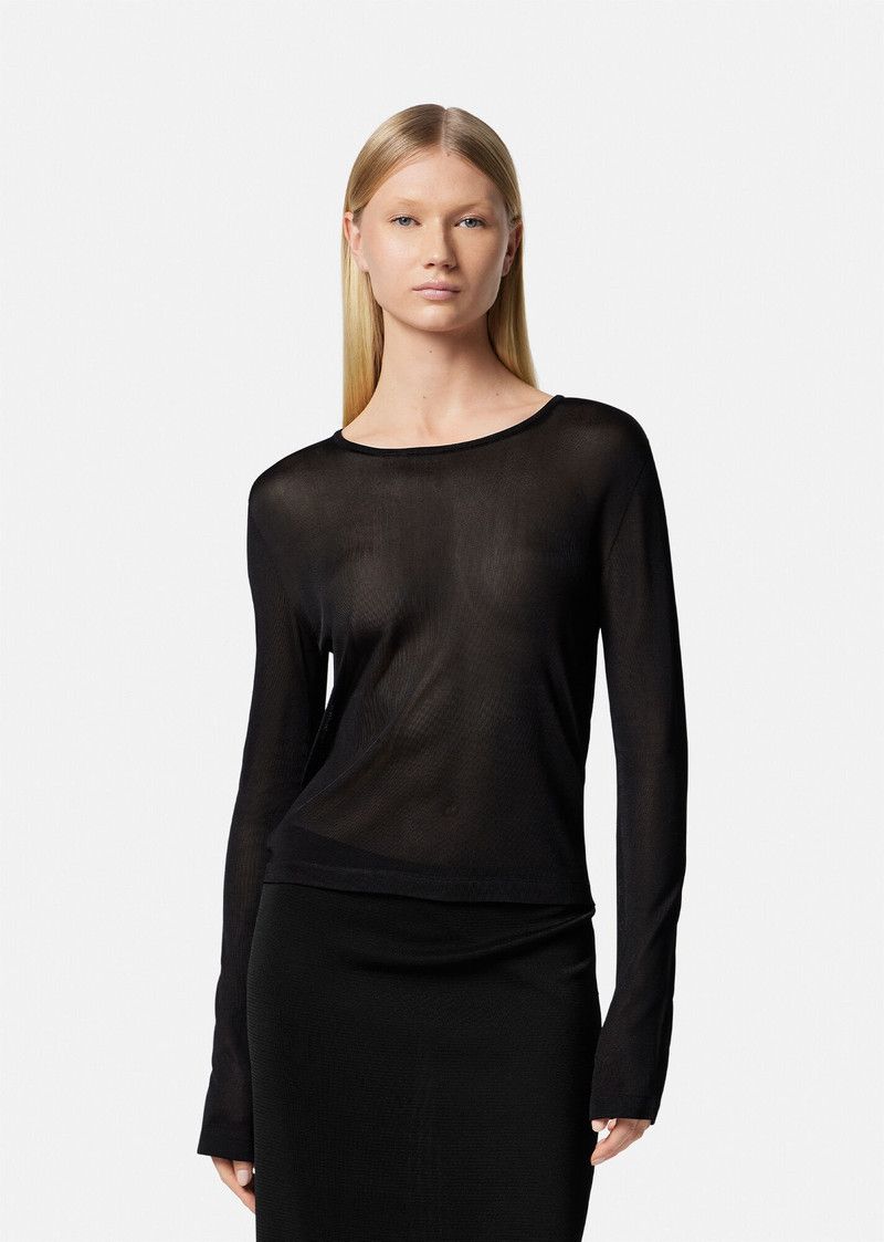 Versace o1y0226 Crewneck Sweater in Black Size XS / US 0-2 / IT 36-38 - 2 Thumbnail