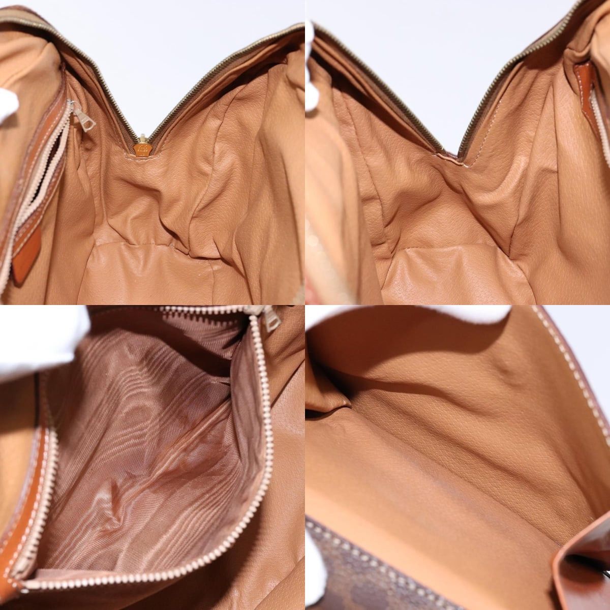 Celine CELINE Macadam Canvas Hand Bag Pvc Leather Brown Gold Size ONE SIZE - 12 Thumbnail