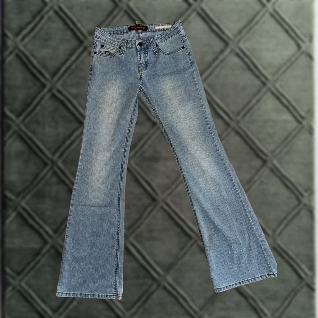 Vintage VINTAGE Y2K Dollhouse Jeans Flared Denim Blue Size 7 Womens Size 28" / US 6 / IT 42 - 1 Thumbnail