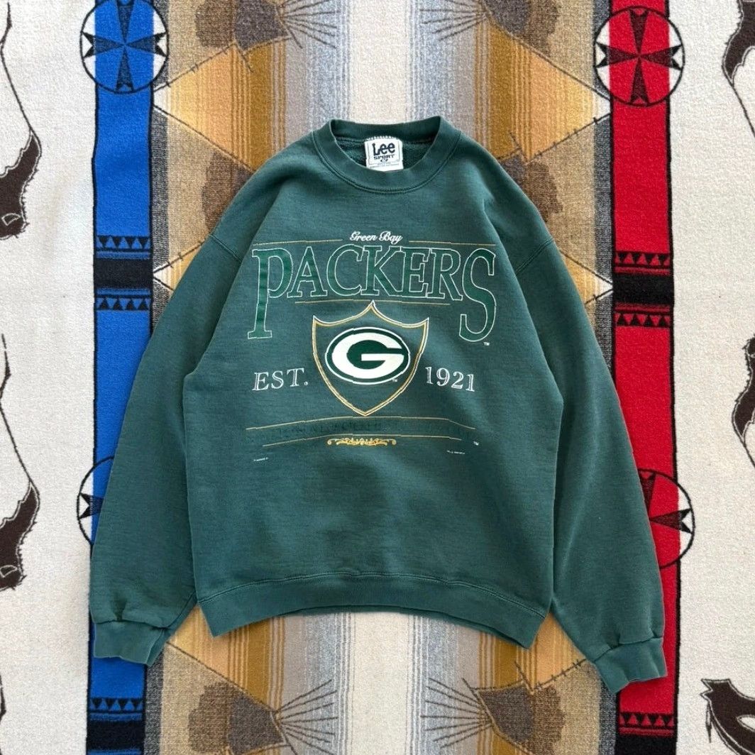 Lee VINTAGE Green Bay Packers Crewneck Sweatshirt M Lee NFL Football 90s Sports Mens Crew Neck Sweatshirt Green Bay Packers 90s Vintage Requires Care Size US M / EU 48-50 / 2 - 2 Thumbnail