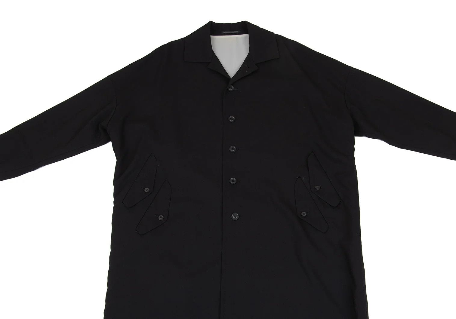 Yohji Yamamoto Yohji Yamamoto Wool Long Coat with Flap Pockets Size US S / EU 44-46 / 1 - 2 Thumbnail