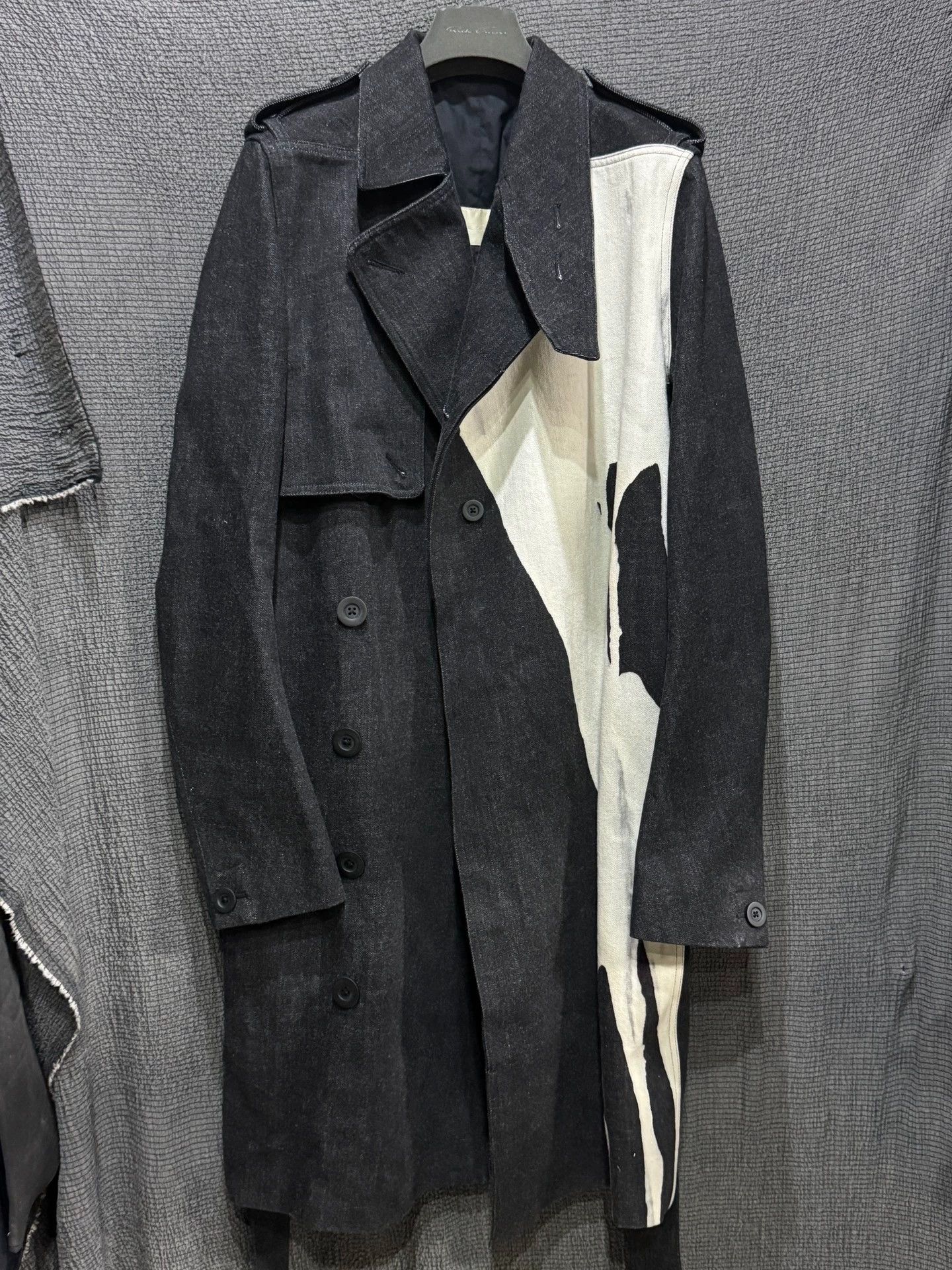 Rick Owens Rick Owens Main Line Denim Stand Collar Coat Size US L / EU 52-54 / 3 - 1 Thumbnail
